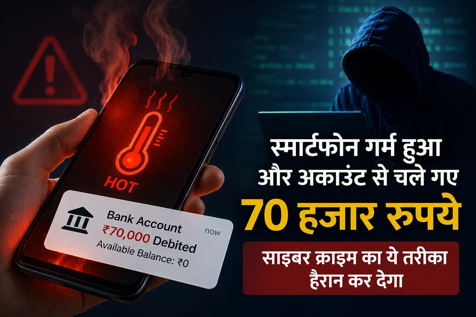 स्मार्टफोन गर्म हुआ और अकाउंट से उड़ गए 70 हजार रुपये, साइबर ठगी का नया तरीका कर देगा हैरान