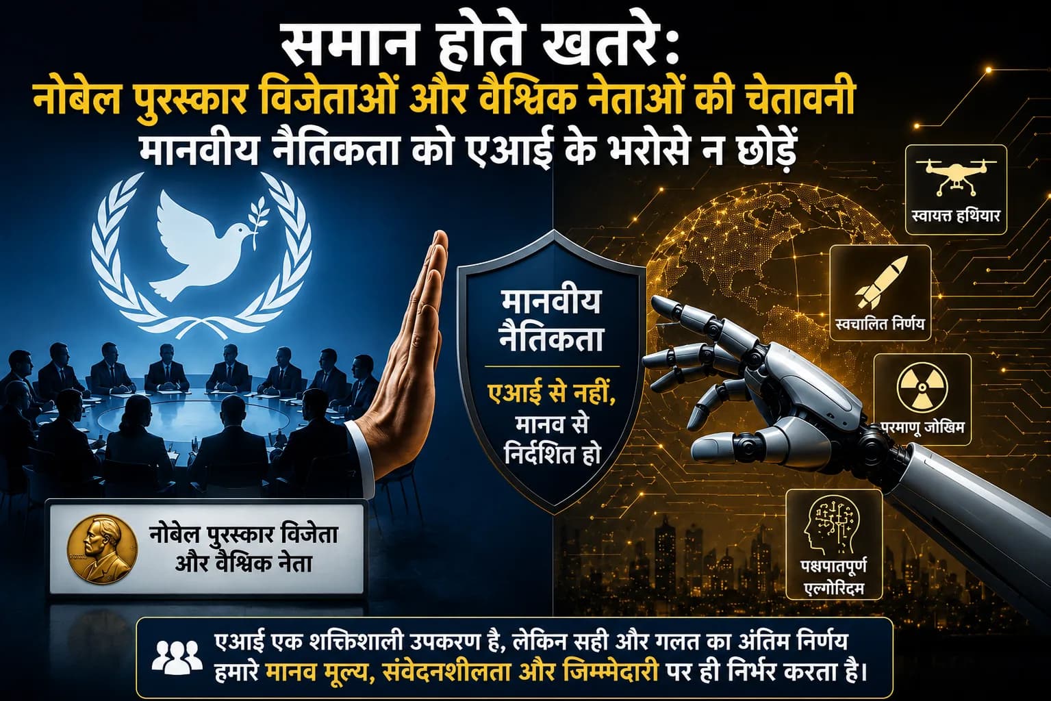 एआई के बढ़ते प्रभाव पर वैश्विक चिंतन: विशेषज्ञों ने कहा—मानवीय नैतिकता को कृत्रिम बुद्धिमत्ता के भरोसे नहीं छोड़ा जा सकता