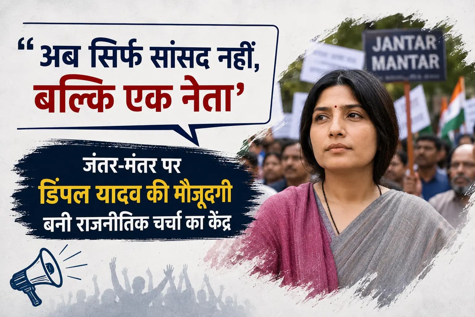 ‘अब सिर्फ सांसद नहीं, बल्कि एक नेता’: जंतर-मंतर पर डिंपल यादव की मौजूदगी बनी राजनीतिक चर्चा का केंद्र