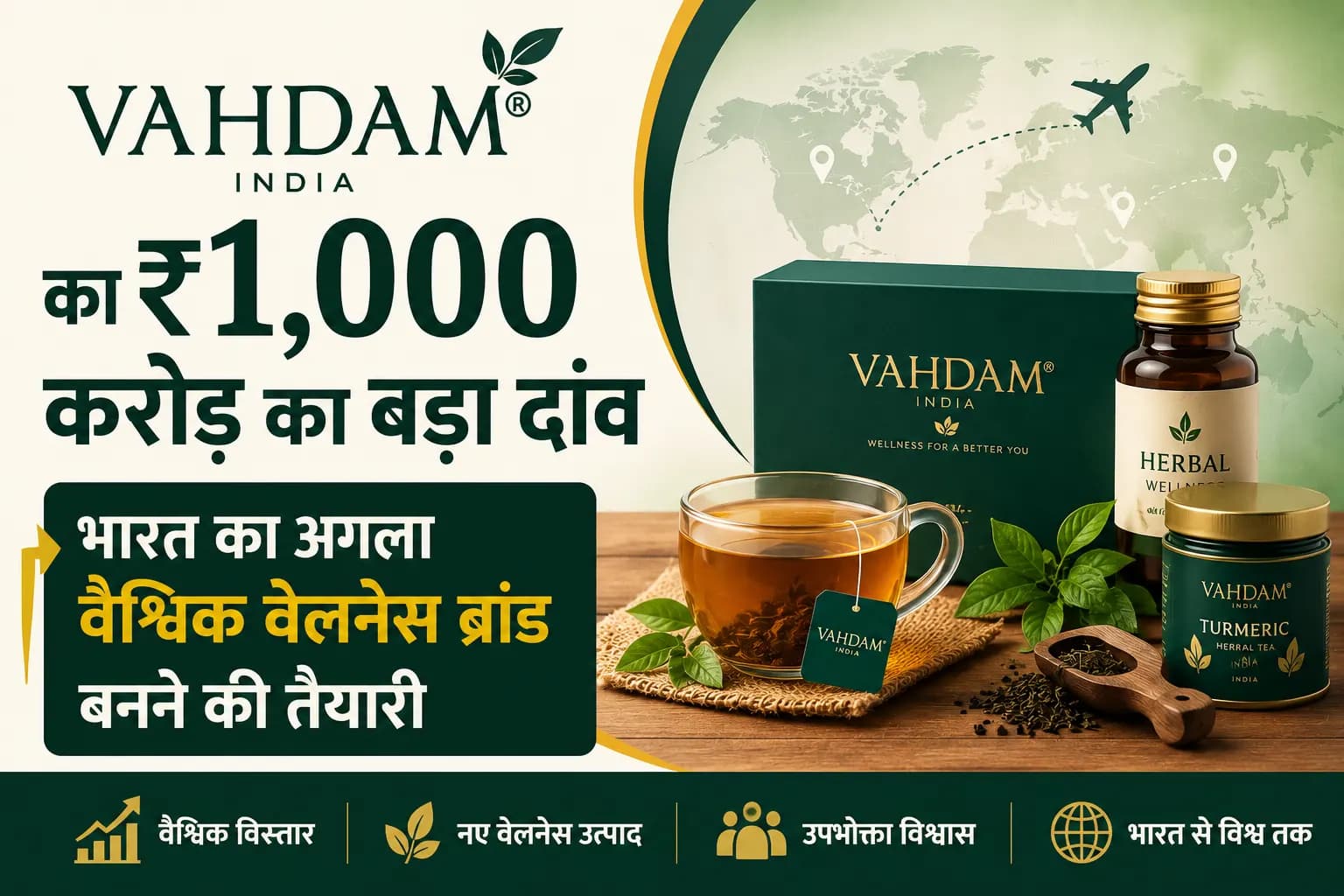 VAHDAM का ₹1,000 करोड़ का बड़ा दांव, भारत का अगला वैश्विक वेलनेस ब्रांड बनने की तैयारी