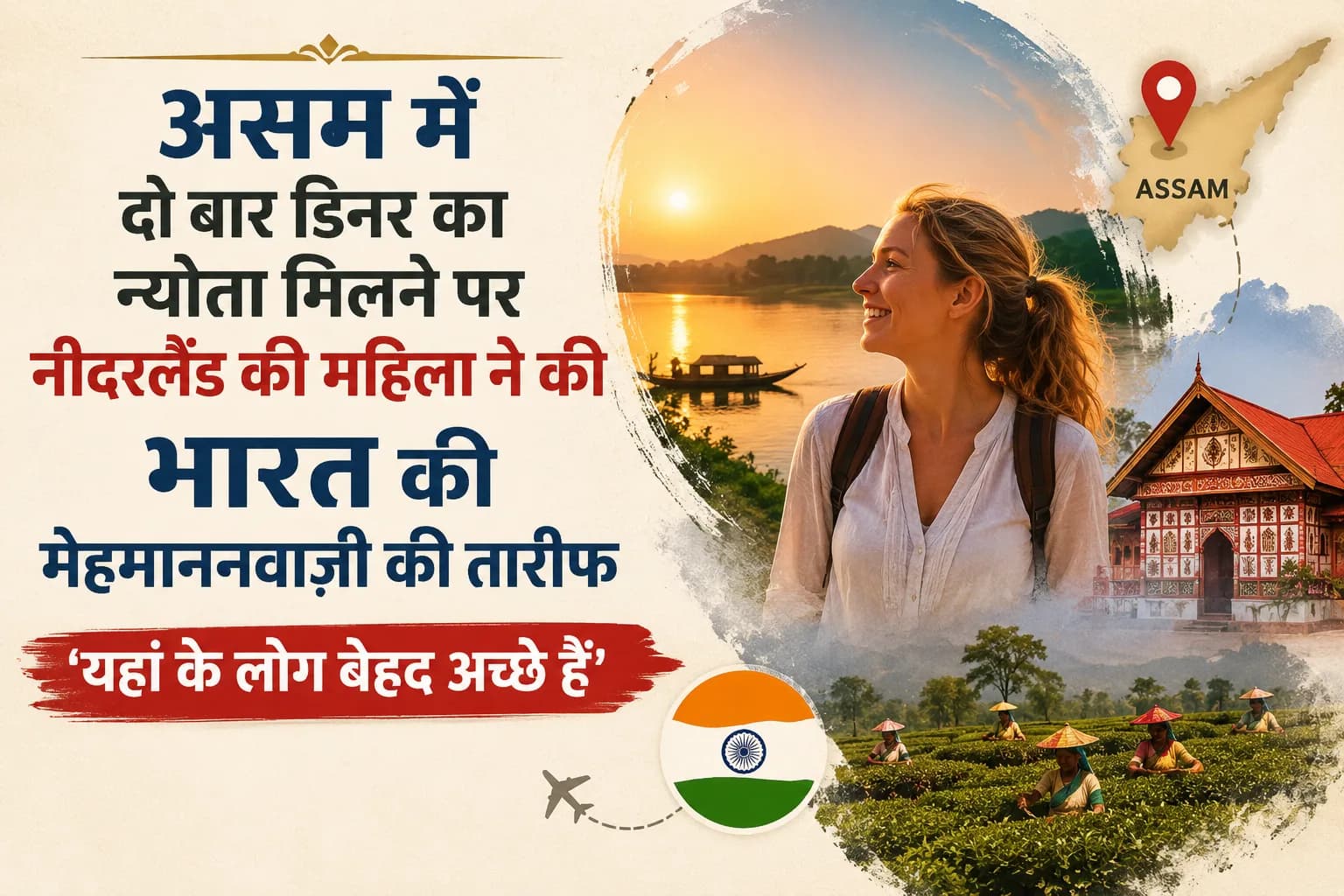 असम में दो बार डिनर का न्योता मिलने पर नीदरलैंड की महिला ने की भारत की मेहमाननवाज़ी की तारीफ, बोलीं- ‘यहां के लोग बेहद अच्छे हैं’
