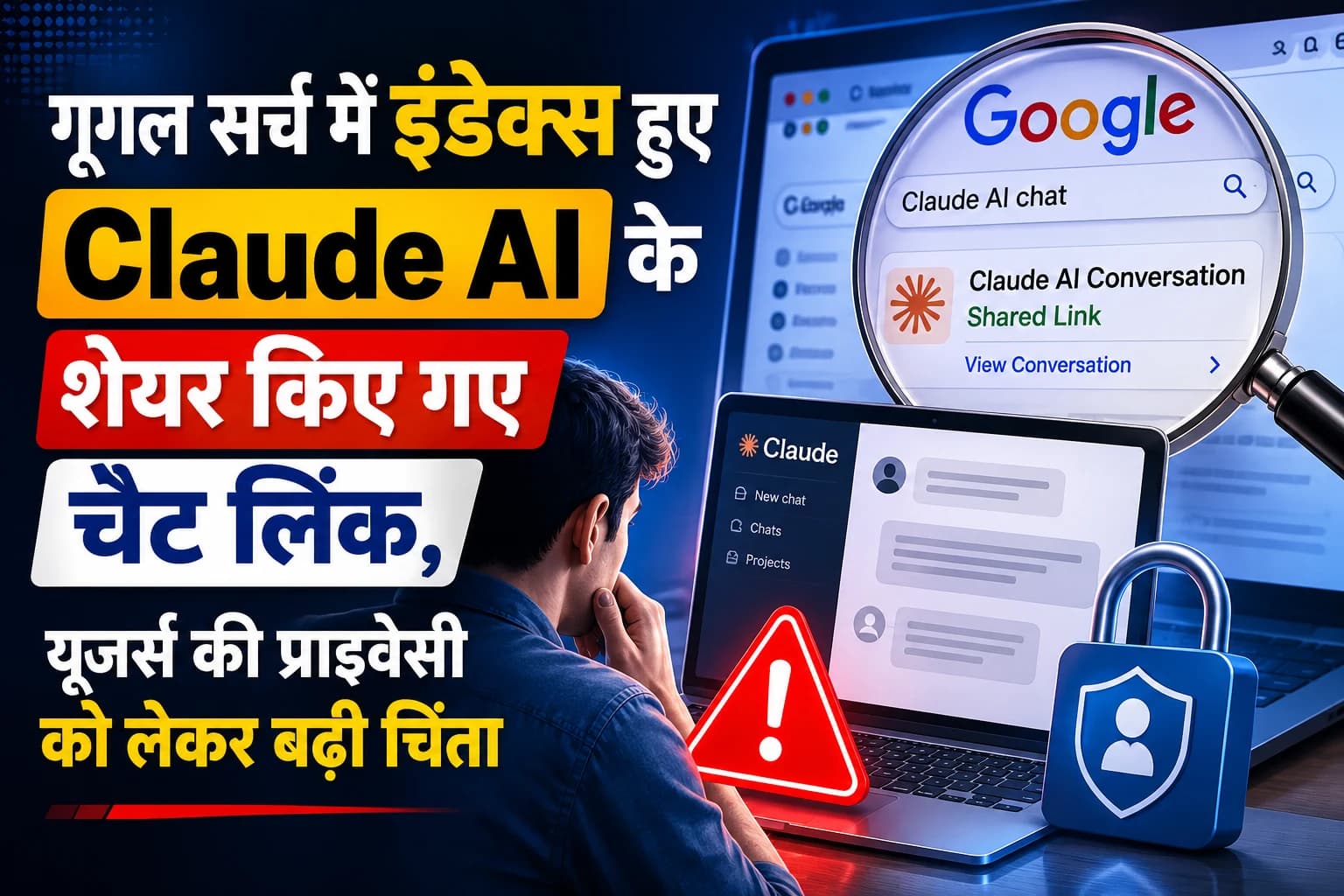 गूगल सर्च में इंडेक्स हुए Claude AI के शेयर किए गए चैट लिंक, यूजर्स की प्राइवेसी को लेकर बढ़ी चिंता
