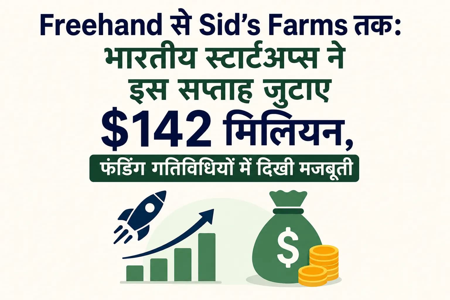 Freehand से Sid’s Farms तक: भारतीय स्टार्टअप्स ने इस सप्ताह जुटाए $142 मिलियन, फंडिंग गतिविधियों में दिखी मजबूती