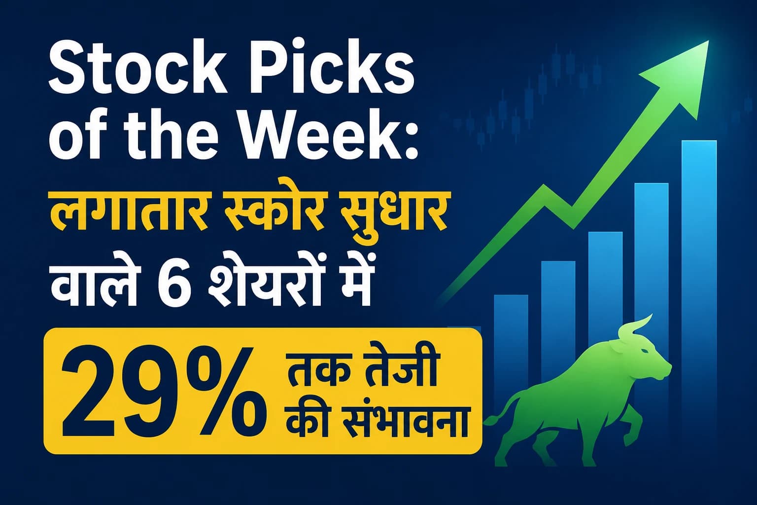 Stock Picks of the Week: लगातार स्कोर सुधार वाले 6 शेयरों में 29% तक तेजी की संभावना
