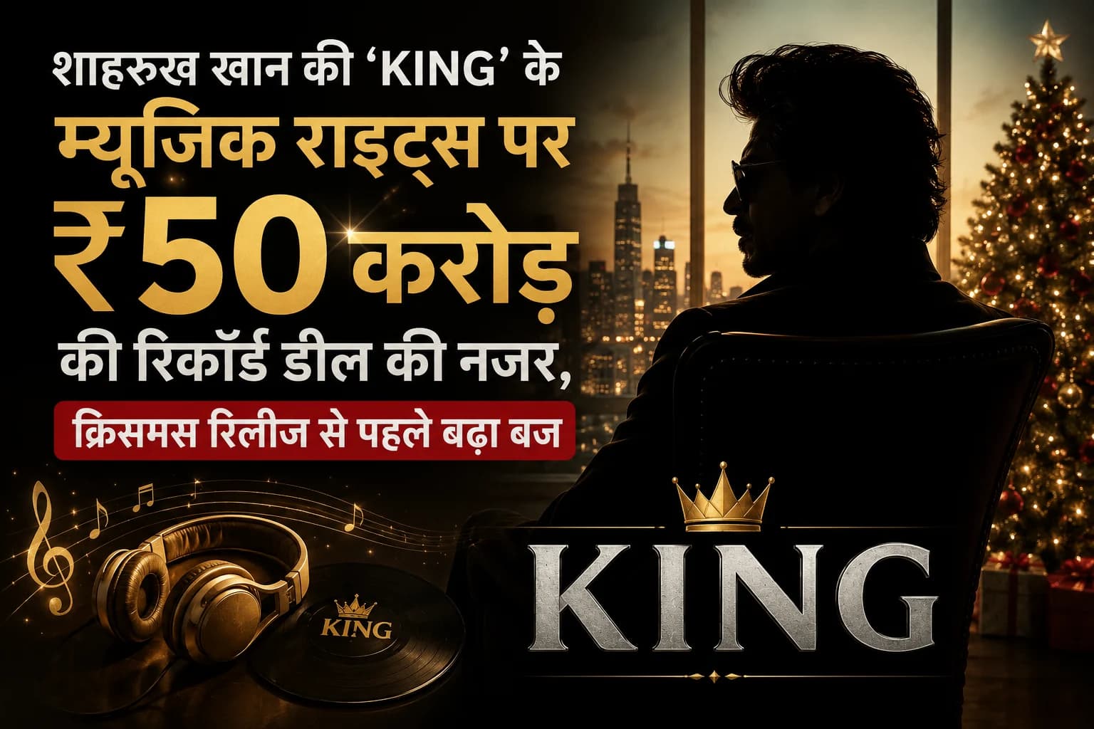 शाहरुख खान की ‘King’ के म्यूजिक राइट्स पर ₹50 करोड़ की रिकॉर्ड डील की नजर, क्रिसमस रिलीज से पहले बढ़ा बज