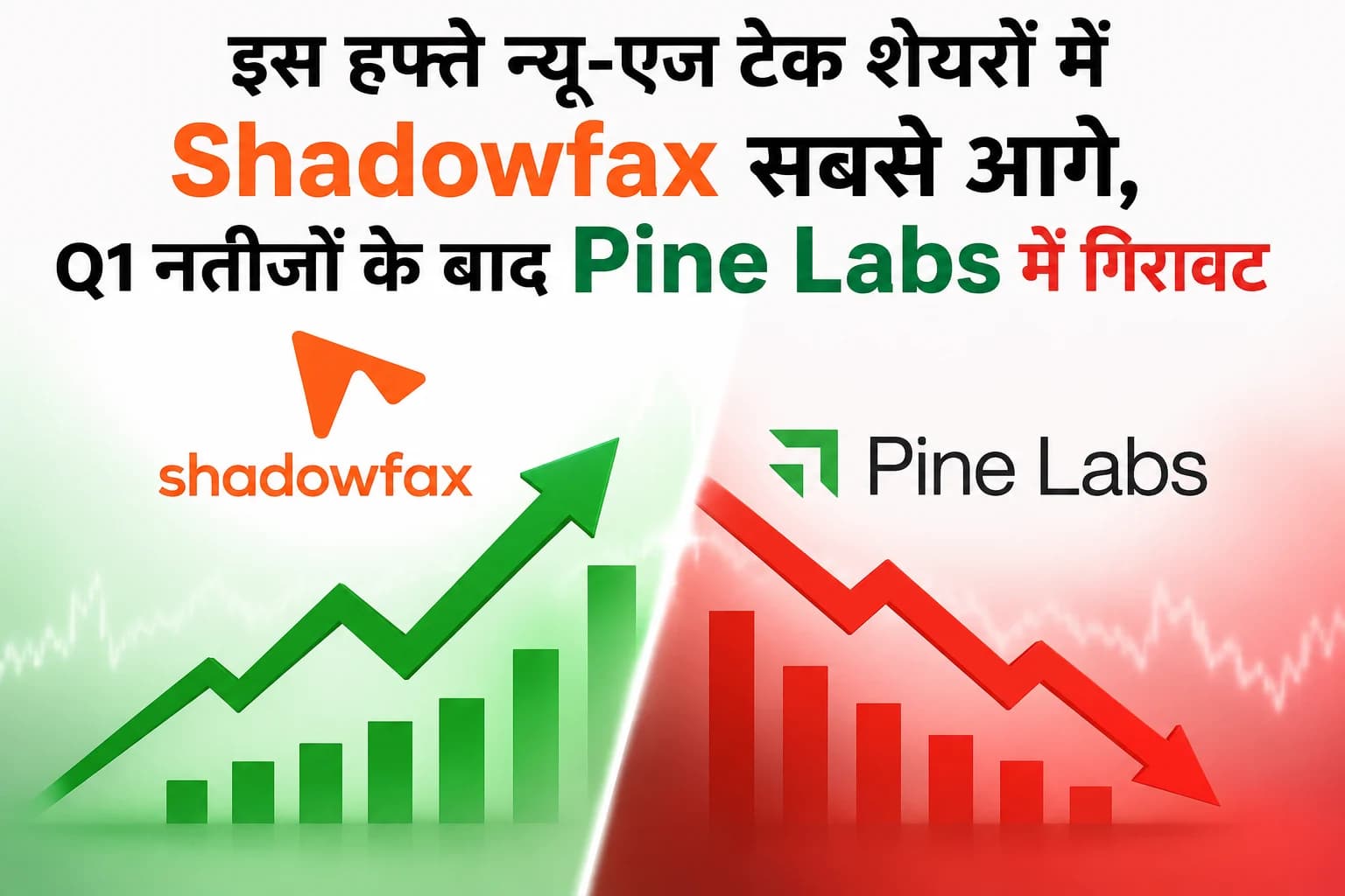 इस हफ्ते न्यू-एज टेक शेयरों में Shadowfax सबसे आगे, Q1 नतीजों के बाद Pine Labs में गिरावट