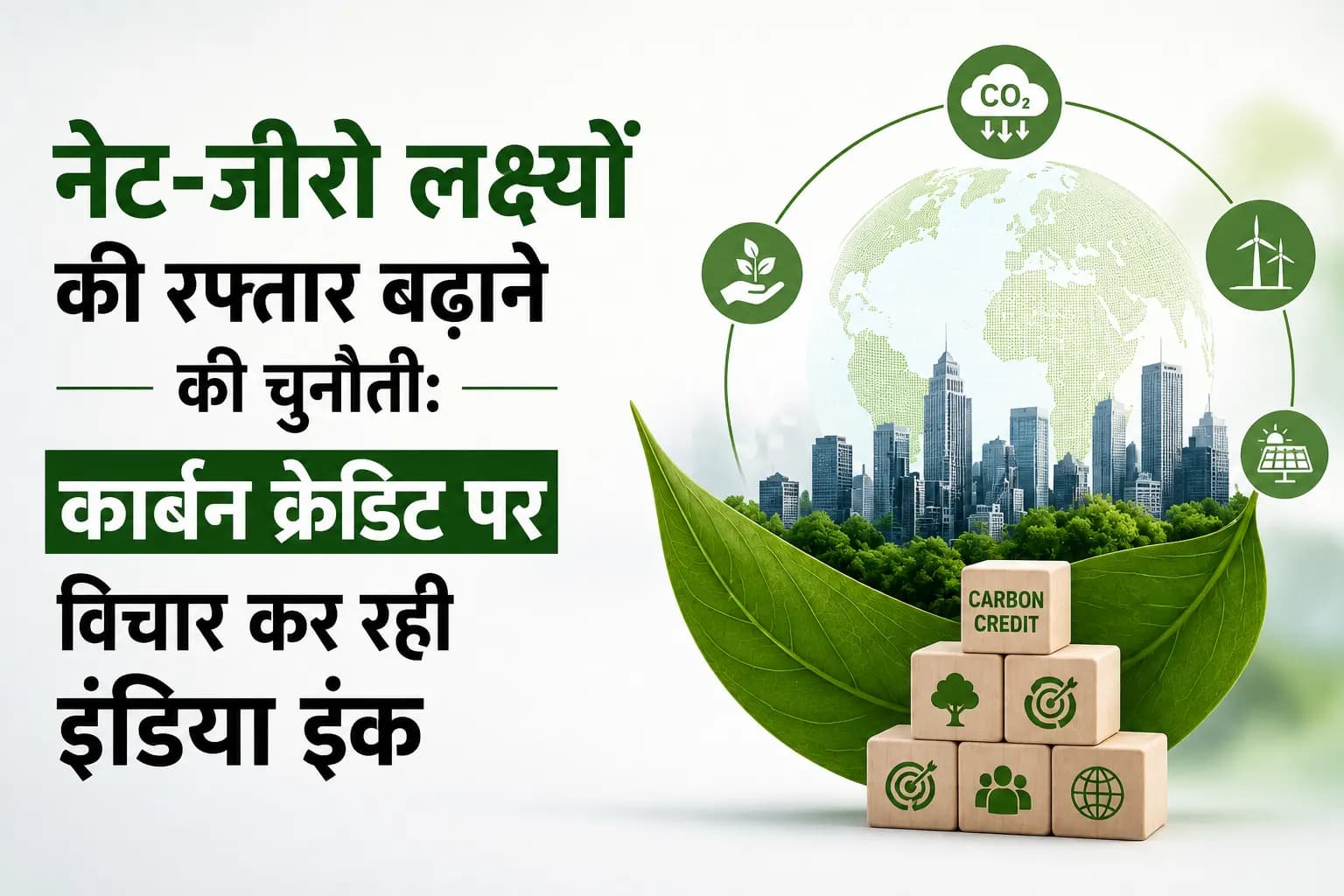 नेट-जीरो लक्ष्यों की रफ्तार बढ़ाने की चुनौती: कार्बन क्रेडिट पर विचार कर रही इंडिया इंक