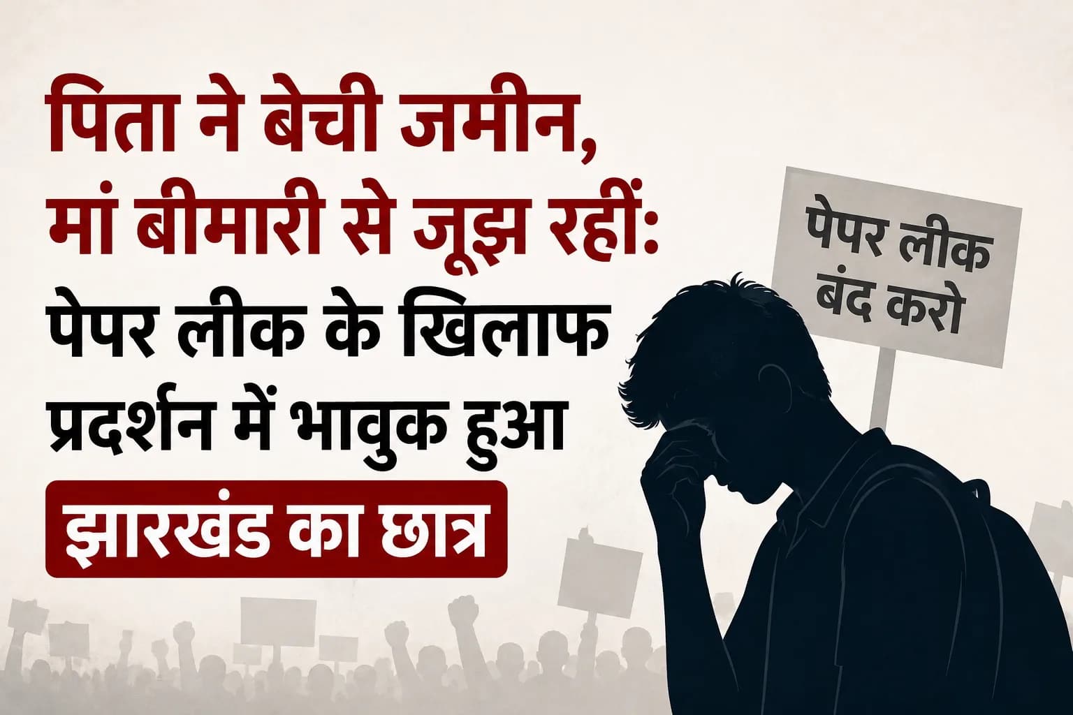 पिता ने बेची जमीन, मां बीमारी से जूझ रहीं: पेपर लीक के खिलाफ प्रदर्शन में भावुक हुआ झारखंड का छात्र