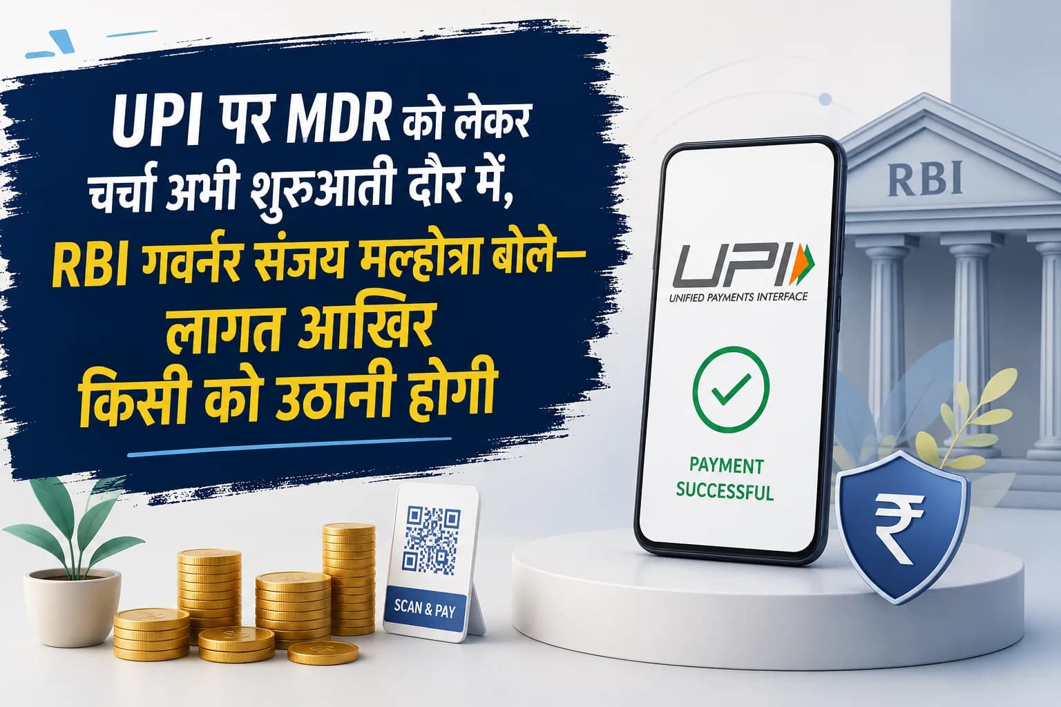 UPI पर MDR को लेकर चर्चा अभी शुरुआती दौर में, RBI गवर्नर संजय मल्होत्रा बोले— लागत आखिर किसी को उठानी होगी