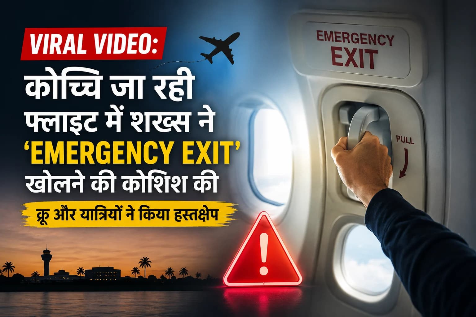 Viral Video: कोच्चि जा रही फ्लाइट में शख्स ने कथित तौर पर 'Emergency Exit' खोलने की कोशिश की, क्रू और यात्रियों ने किया हस्तक्षेप