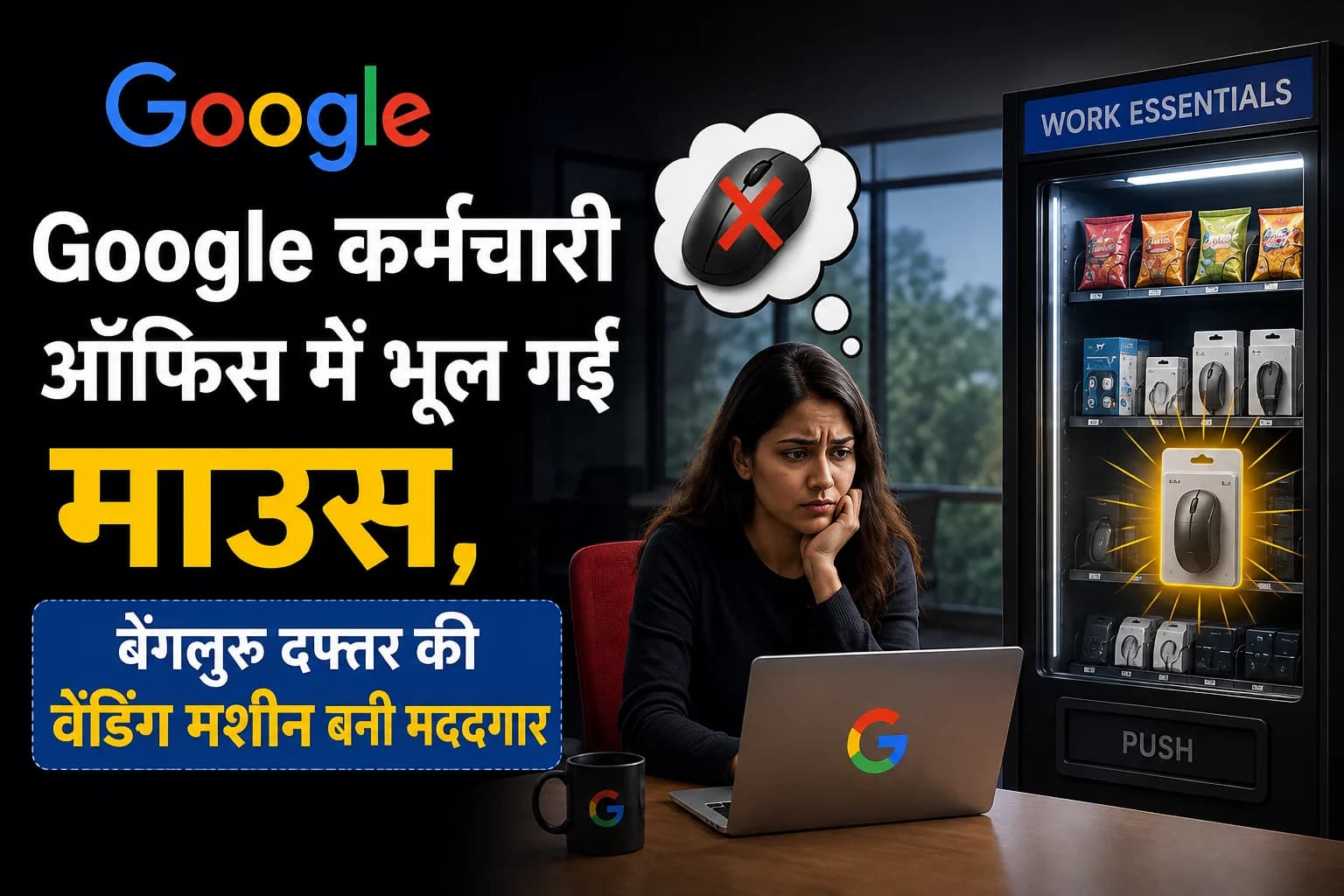 Google कर्मचारी ऑफिस में भूल गईं माउस, बेंगलुरु दफ्तर की वेंडिंग मशीन बनी मददगार