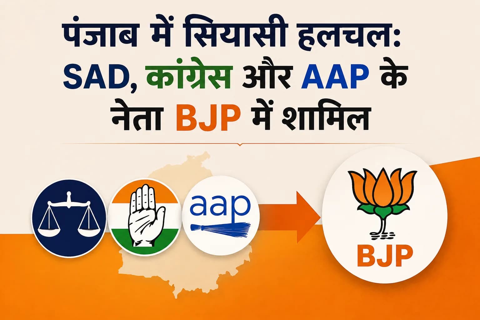 पंजाब में सियासी हलचल: SAD, कांग्रेस और AAP के नेता BJP में शामिल