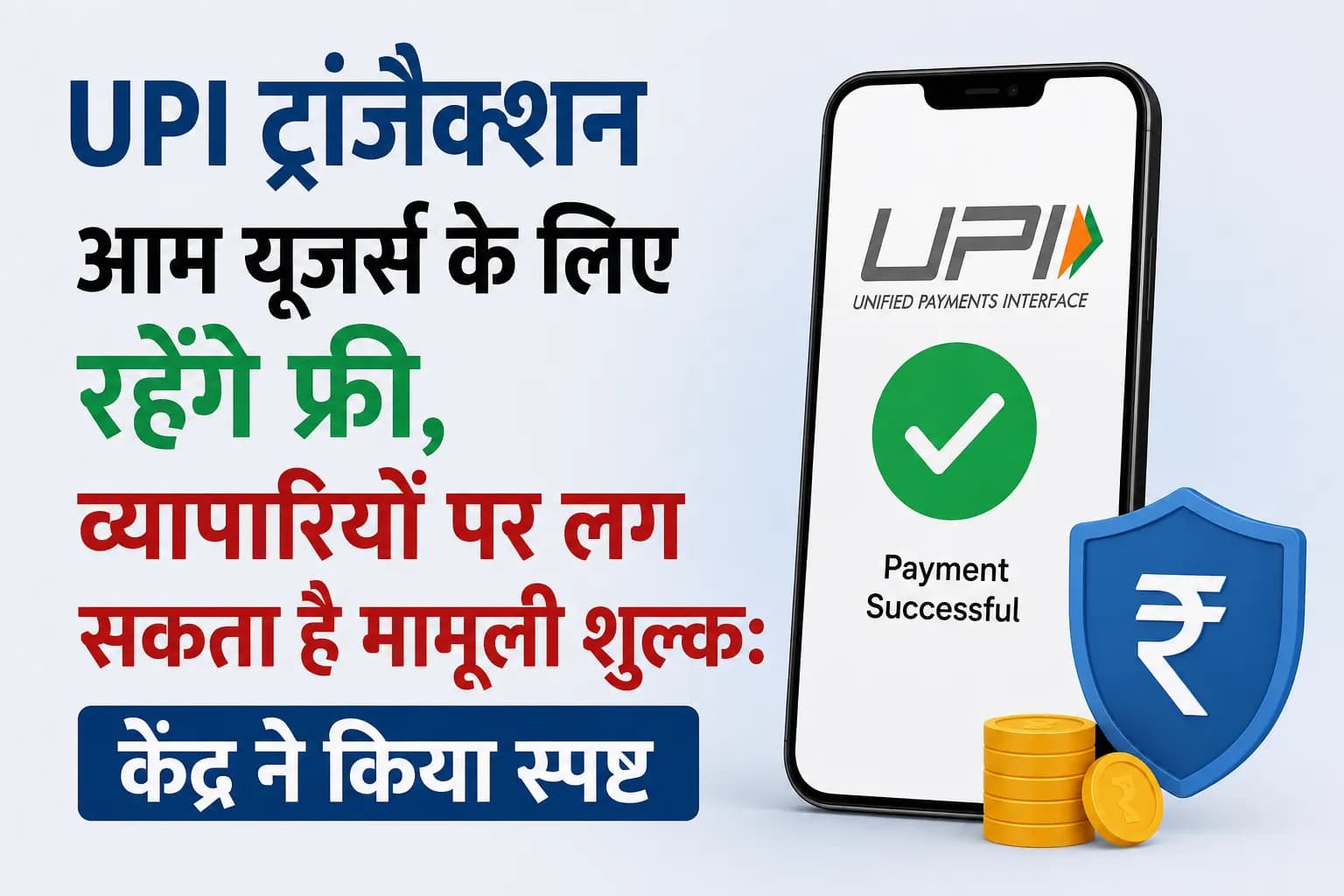 UPI ट्रांजैक्शन आम यूजर्स के लिए रहेंगे फ्री, व्यापारियों पर लग सकता है मामूली शुल्क: केंद्र ने किया स्पष्ट