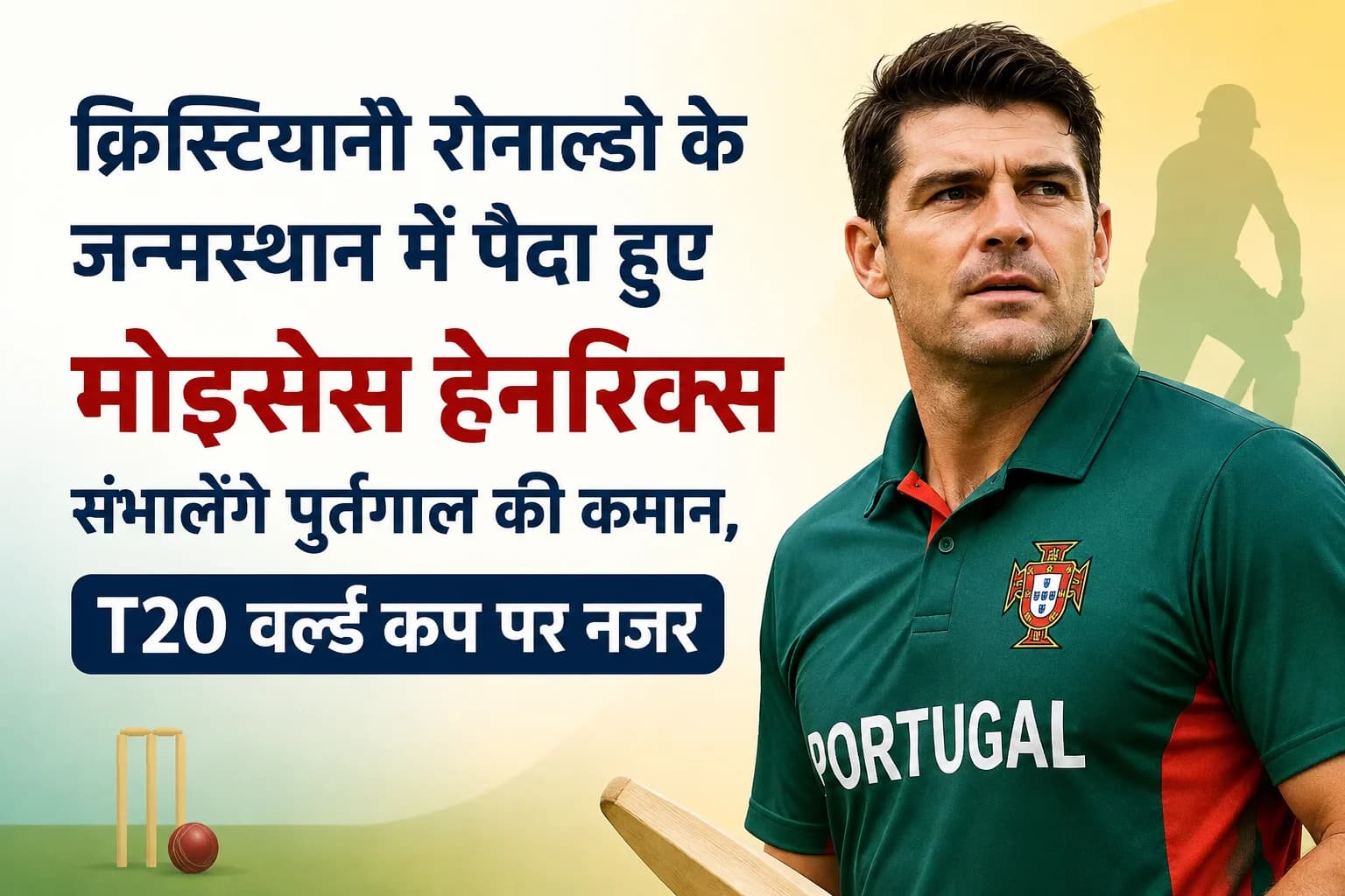 क्रिस्टियानो रोनाल्डो के जन्मस्थान में पैदा हुए पूर्व ऑस्ट्रेलियाई क्रिकेटर मोइसेस हेनरिक्स संभालेंगे पुर्तगाल की कमान, T20 वर्ल्ड कप पर नजर