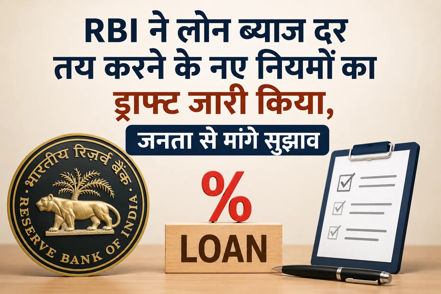 RBI ने लोन ब्याज दर तय करने के नए नियमों का ड्राफ्ट जारी किया, जनता से मांगे सुझाव