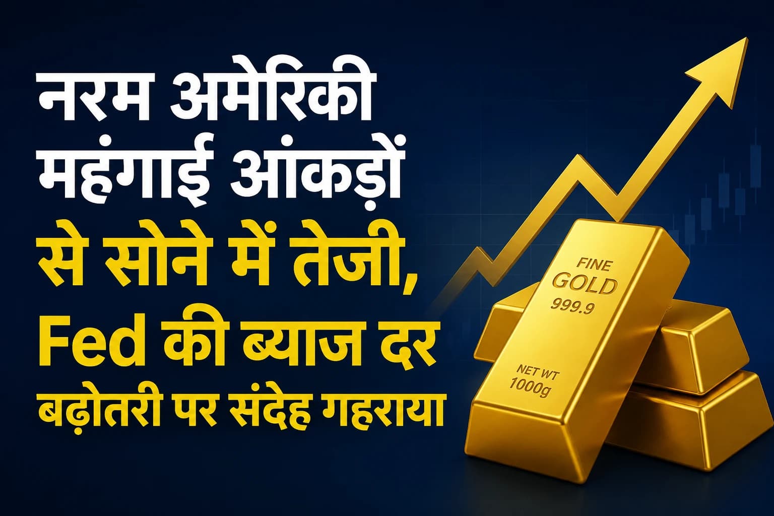 नरम अमेरिकी महंगाई आंकड़ों से सोने में तेजी, Fed की ब्याज दर बढ़ोतरी पर संदेह गहराया