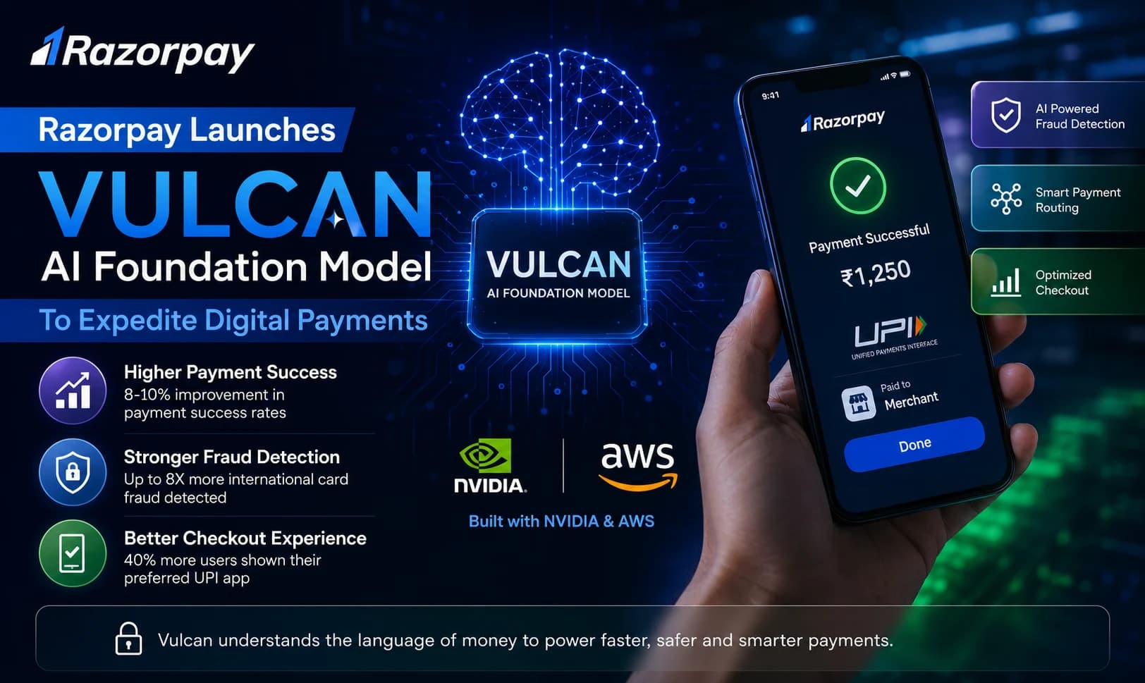 Razorpay ने लॉन्च किया Vulcan AI Foundation Model, डिजिटल पेमेंट को तेज और सुरक्षित बनाने पर फोकस