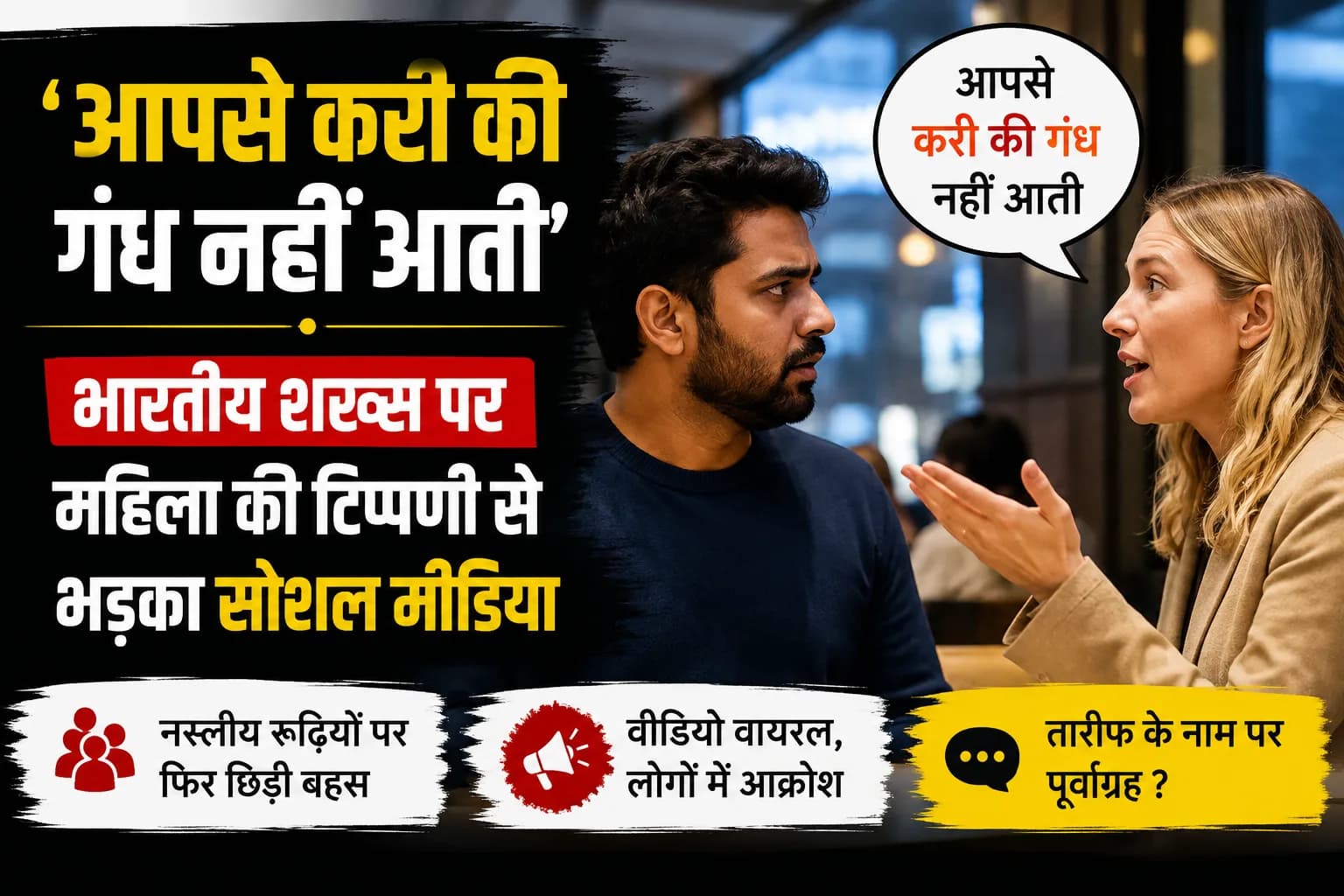 ‘आपसे करी की गंध नहीं आती’: भारतीय शख्स पर महिला की टिप्पणी से सोशल मीडिया पर आक्रोश