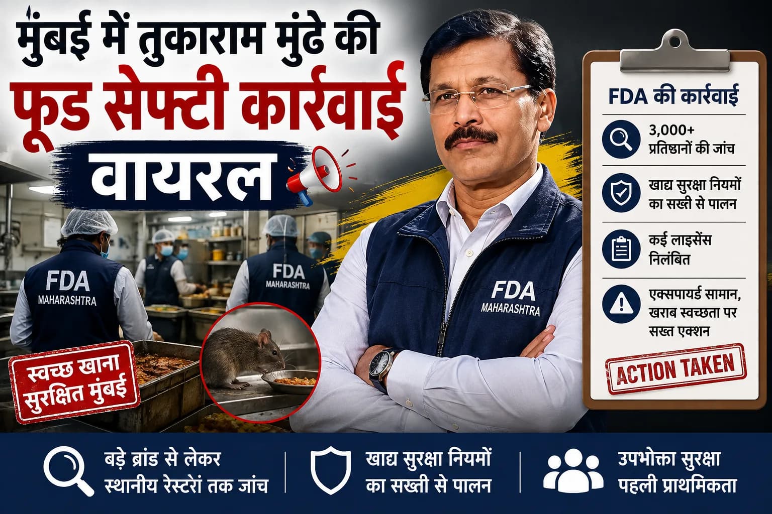 मुंबई में तुकाराम मुंढे की छापेमारी बनी चर्चा का विषय, 3,000 से ज्यादा प्रतिष्ठानों की जांच से फूड इंडस्ट्री में हलचल