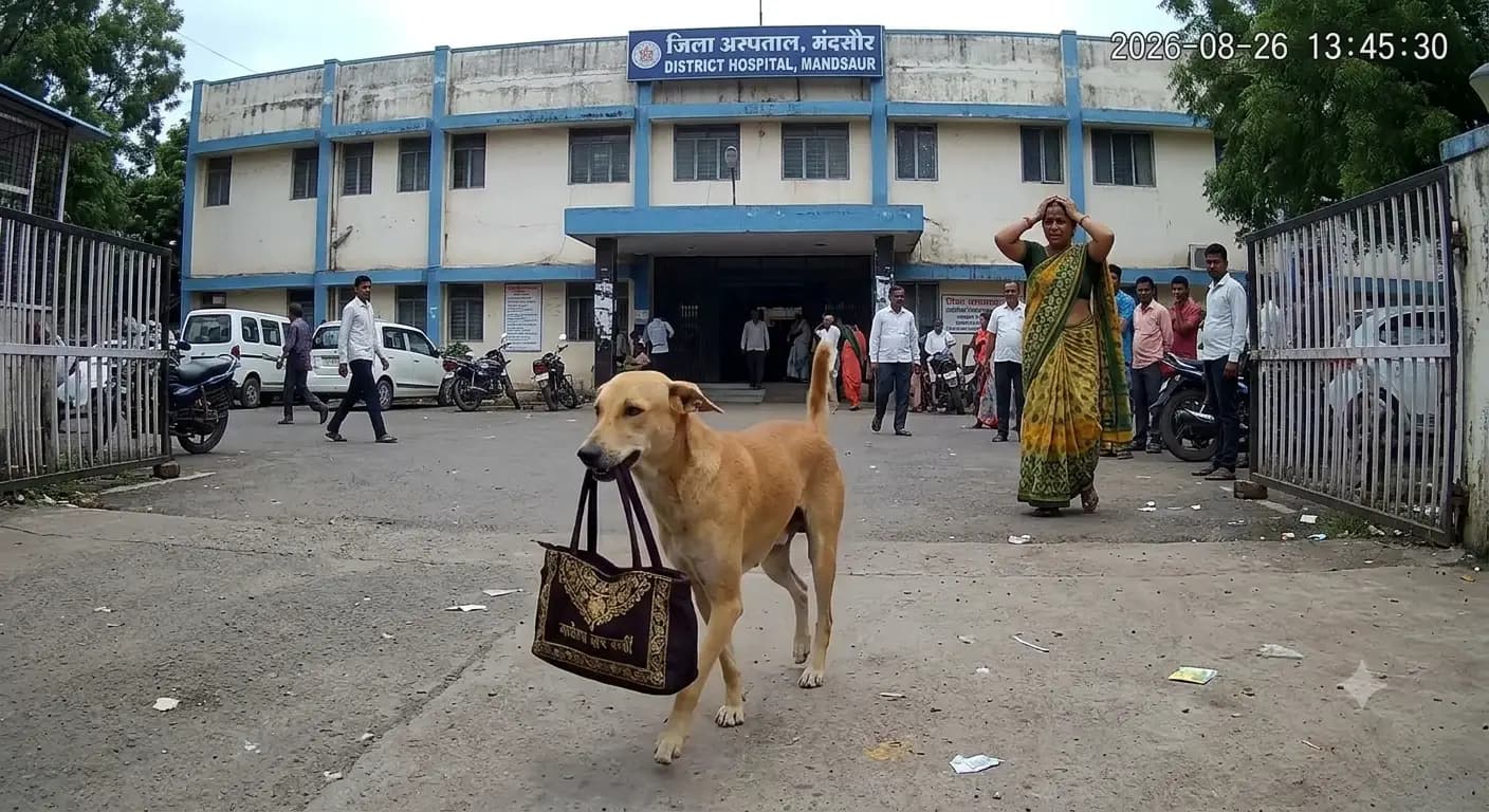 गजब! एमपी के अस्पताल से गायब हुआ ₹4 लाख के जेवरात का बैग, CCTV खंगाला तो निकला चार पैरों वाला 'चोर'