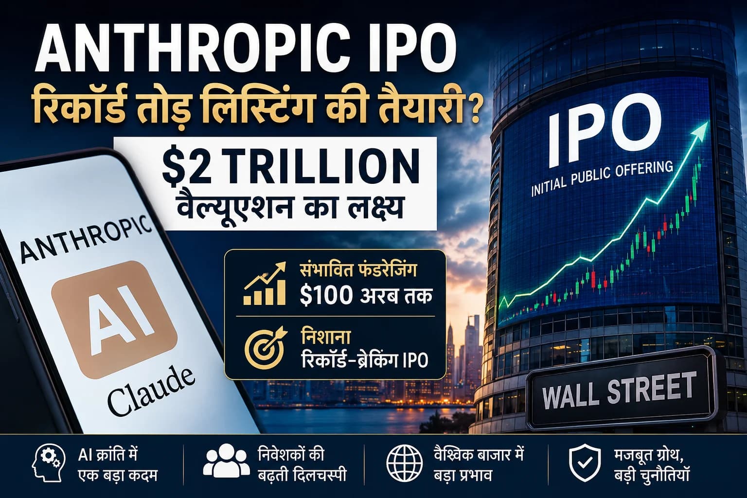 Anthropic IPO से बन सकता है नया इतिहास, $2 ट्रिलियन वैल्यूएशन और रिकॉर्ड फंड जुटाने की तैयारी