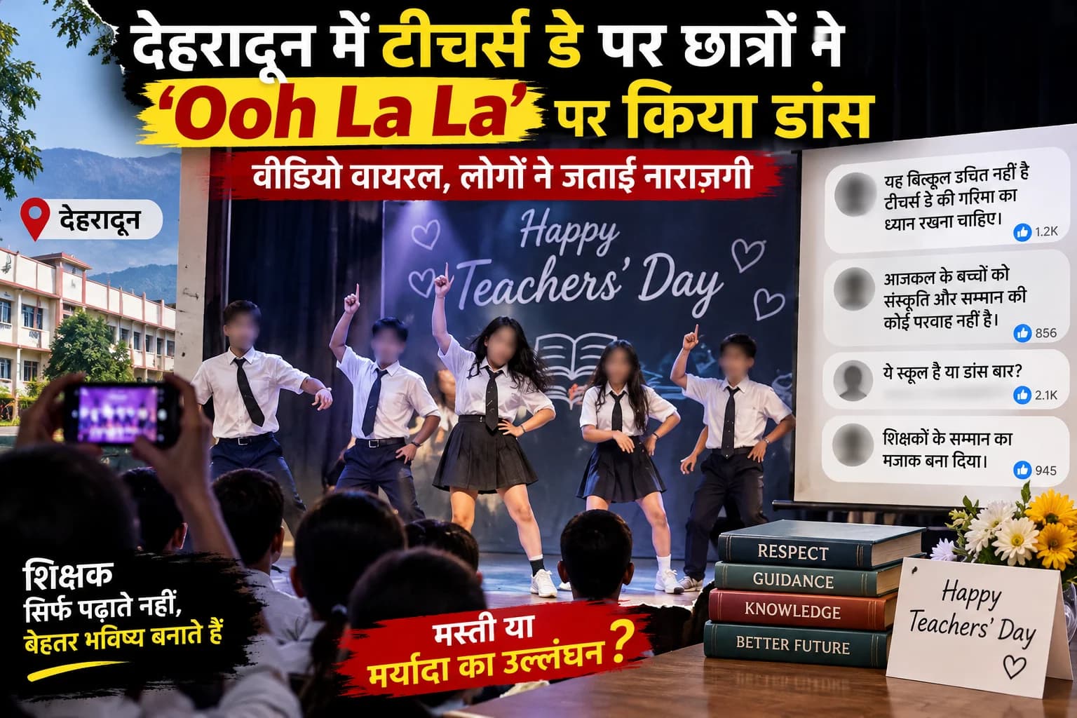Teachers’ Day पर ‘Ooh La La’ पर झूमे देहरादून के छात्र, वीडियो वायरल होते ही छिड़ी बहस