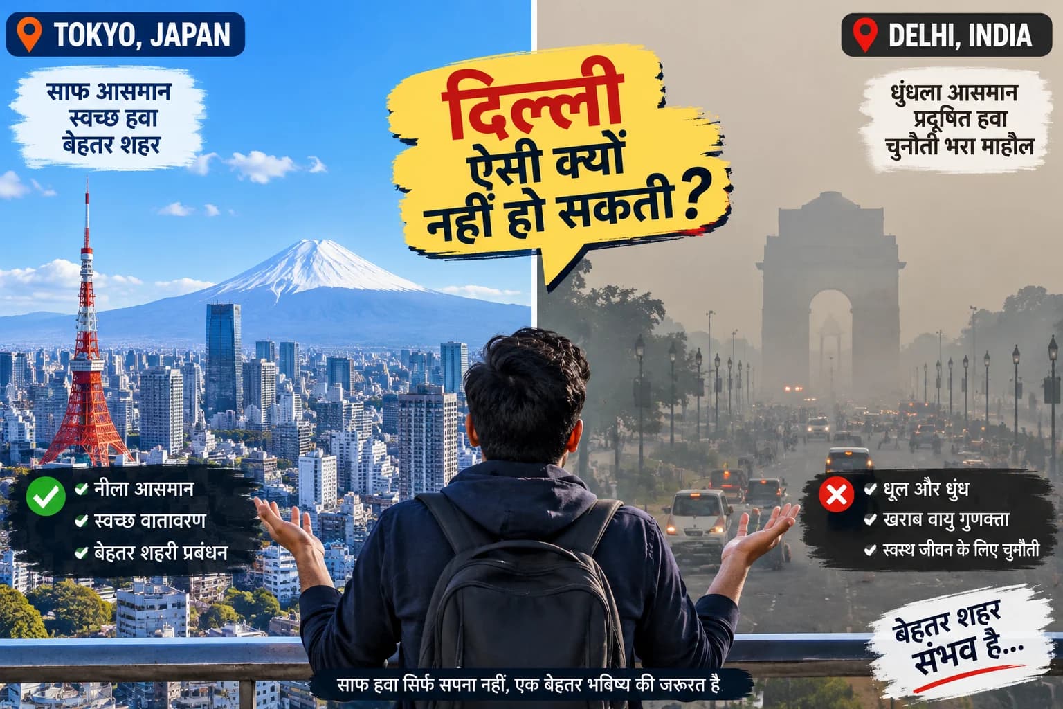 Japan में भारतीय युवक ने दिखाया Tokyo का नीला आसमान, पूछा—‘दिल्ली ऐसी क्यों नहीं हो सकती?’