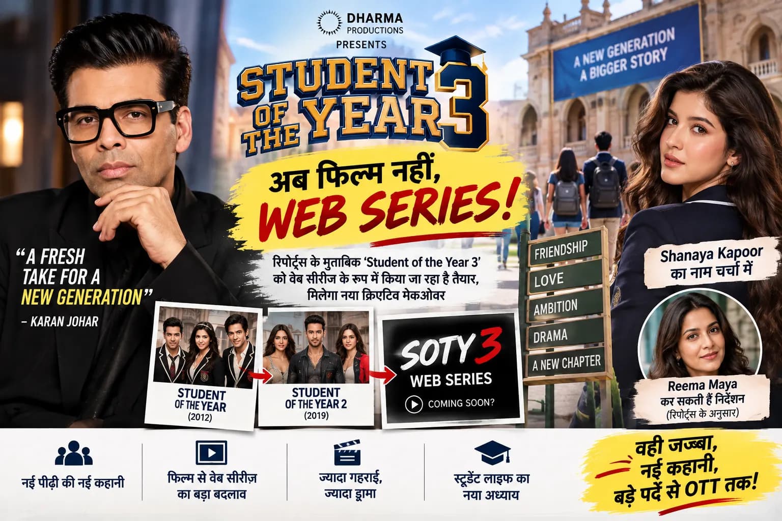 ‘Student of the Year 3’ में बड़ा Makeover, फिल्म नहीं Web Series होगी? सामने आई नई जानकारी