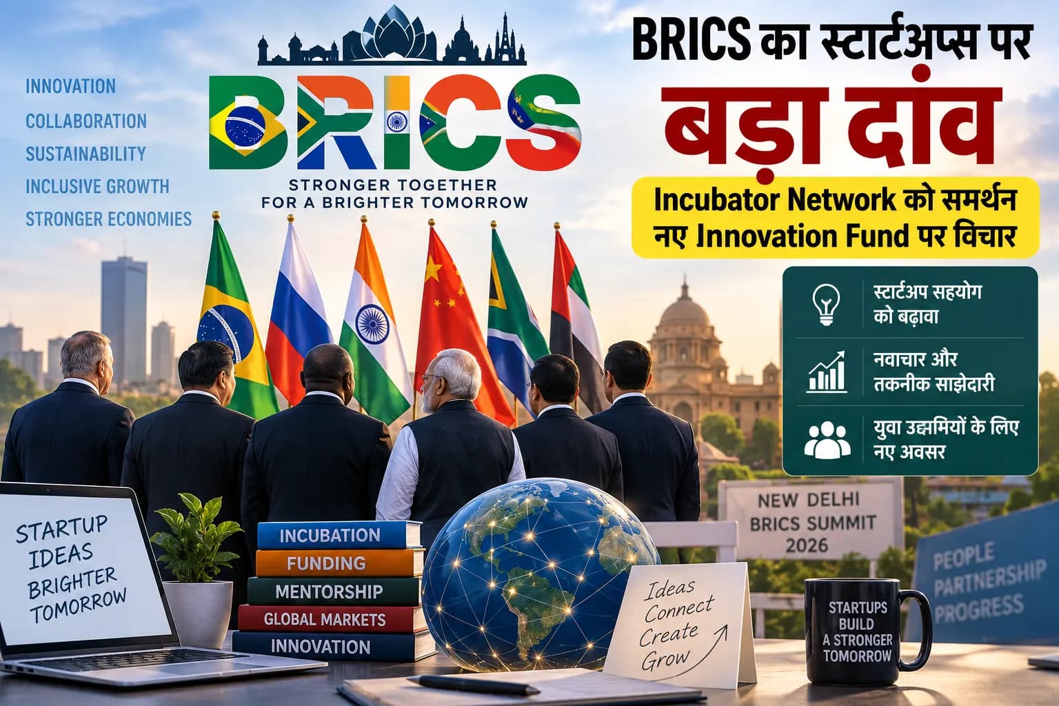 BRICS का स्टार्टअप्स पर बड़ा दांव: Incubator Network को समर्थन, नए Innovation Fund पर विचार