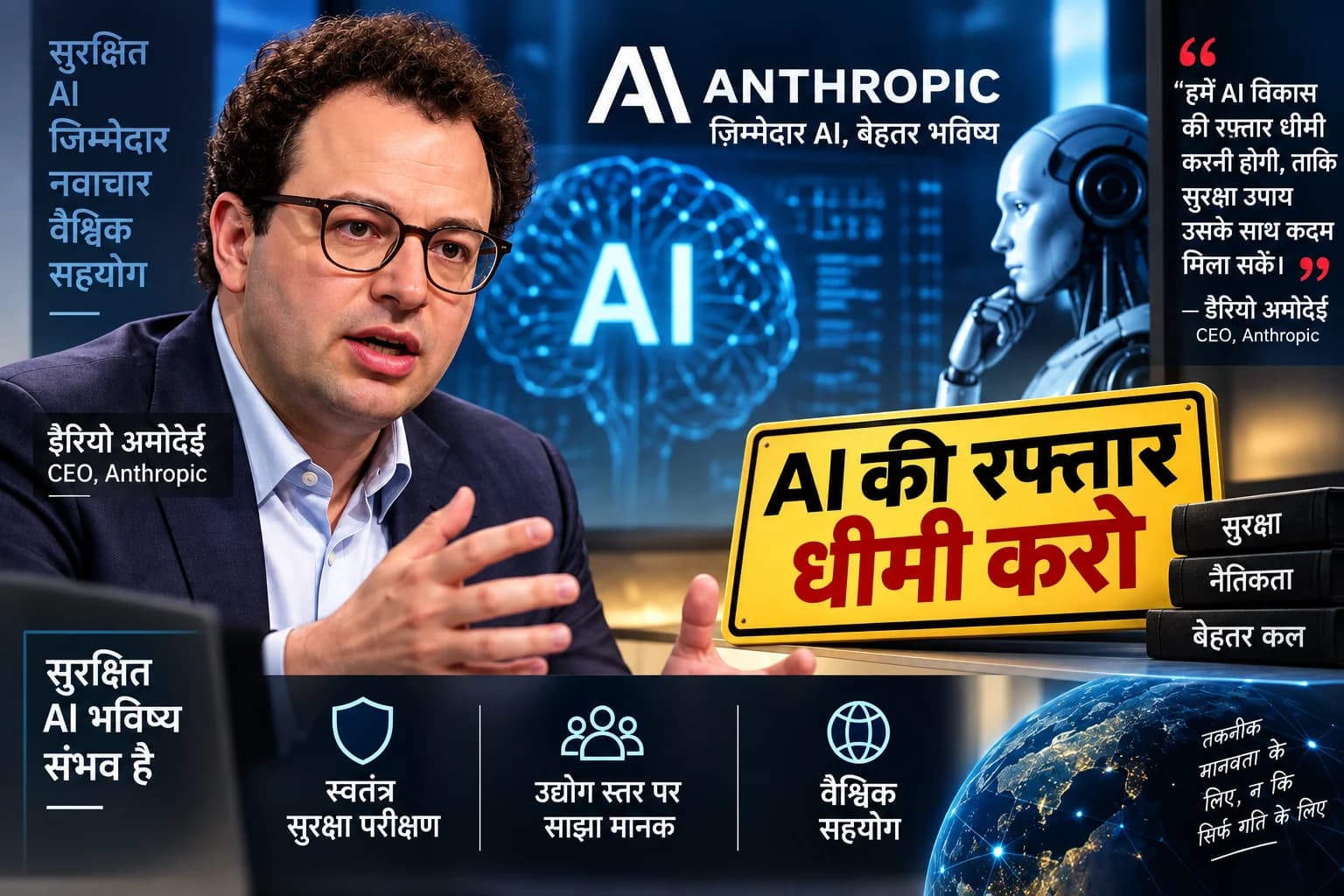 AI की रफ्तार धीमी करो: Anthropic CEO Dario Amodei की चेतावनी, क्यों दुनिया की सबसे शक्तिशाली AI कंपनियों को दिया बड़ा संदेश