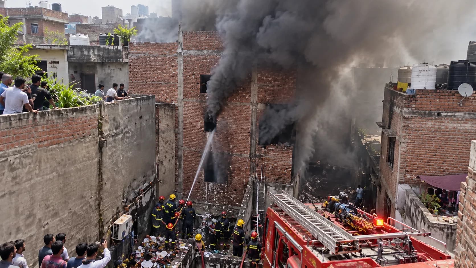 दिल्ली में आग से नहीं, दहशत से घायल हुए 6 लोग: Factory Fire के बाद इमारत से कूदे परिवार