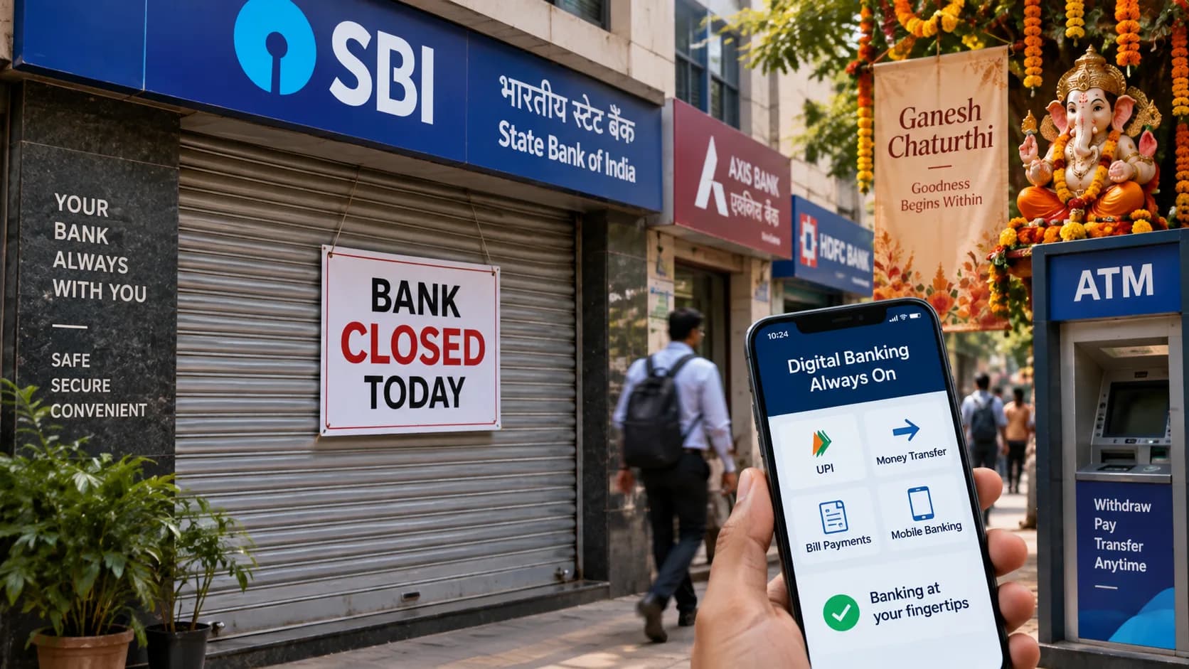 आज कई शहरों में बैंक बंद, लेकिन पूरे भारत में नहीं—देखें 14 सितंबर की सही RBI List