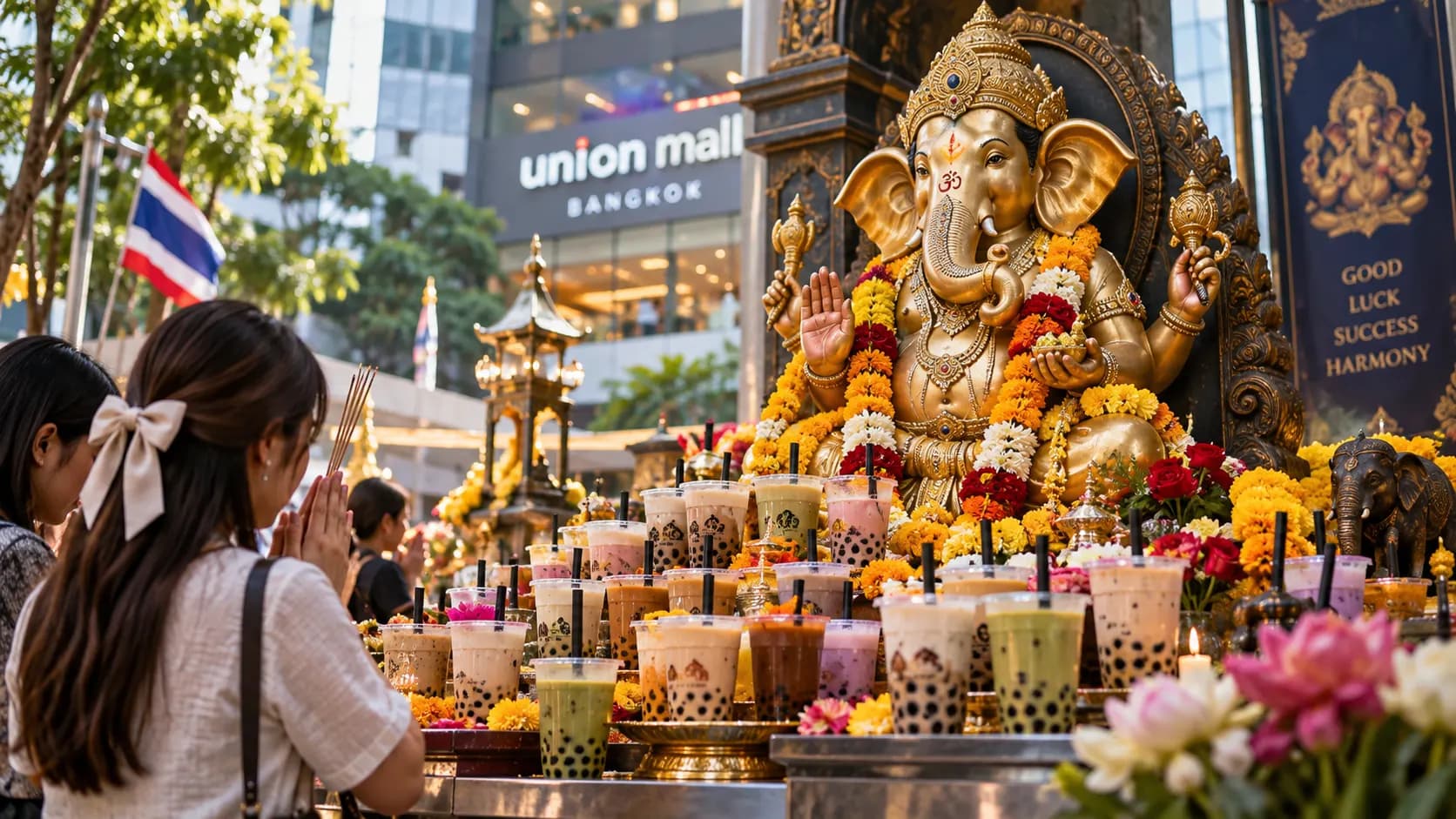 Bangkok में गणपति बप्पा को चढ़ाई जा रही Boba Tea, जानिए वायरल वीडियो के पीछे की कहानी