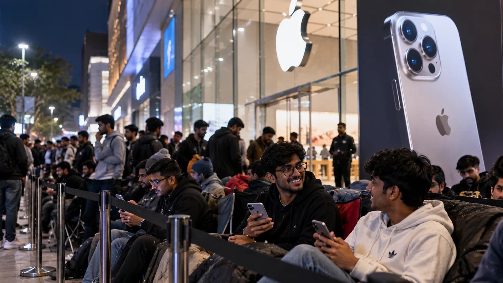 iPhone 18 Pro के लिए भारत में रातभर लगी कतारें, फिर शुरू हुआ Meme Fest — ₹1.65 लाख के फोन का ऐसा क्रेज क्यों?
