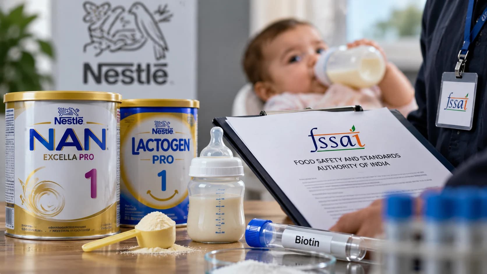 Nestlé India के Baby Food पर FSSAI का बड़ा एक्शन, Biotin जांच में गड़बड़ी और Promotional Claims पर उठे सवाल