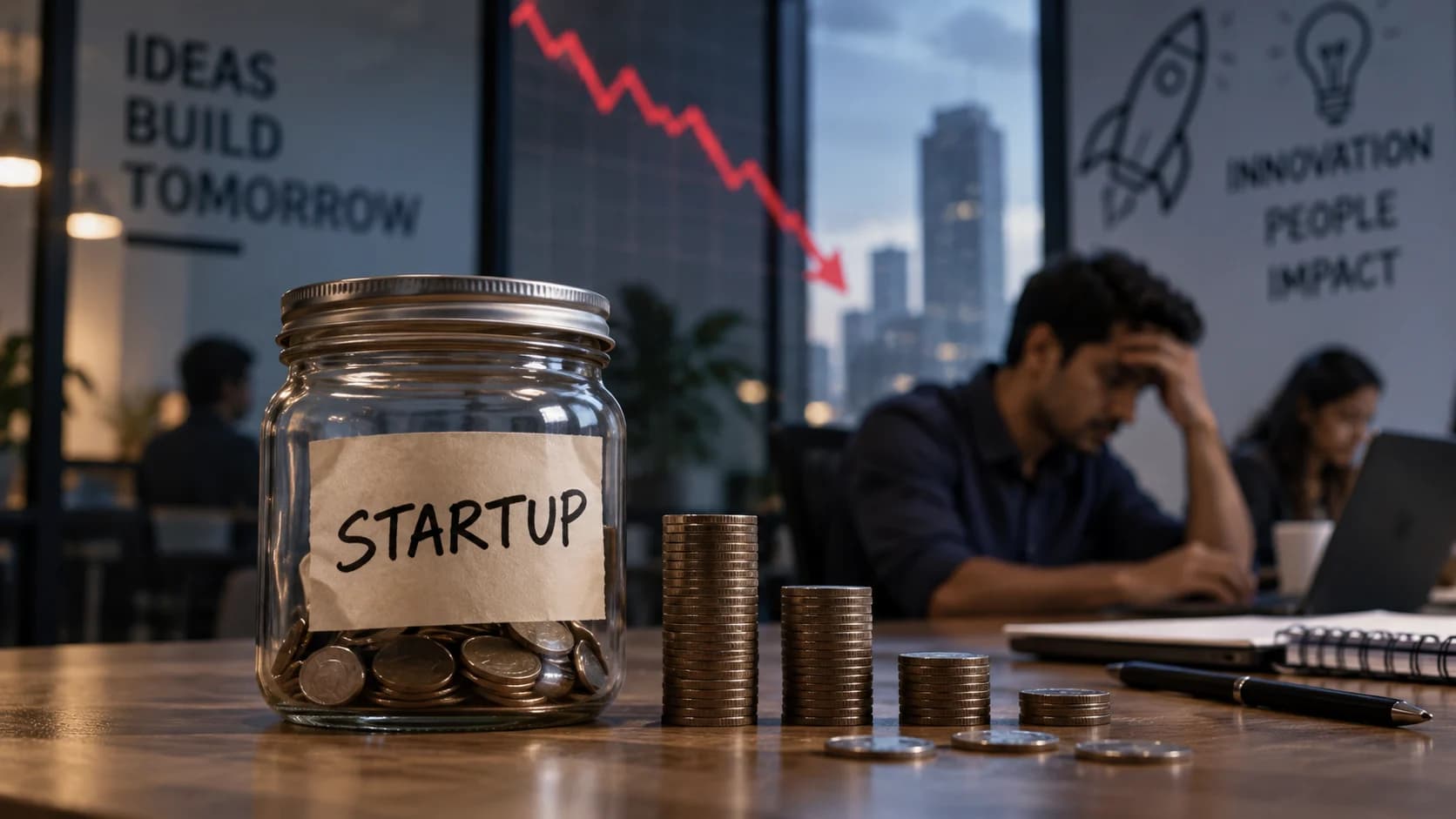 Indian Startup Funding में 95% की भारी गिरावट, एक हफ्ते में सिर्फ $15.6 Million की Funding