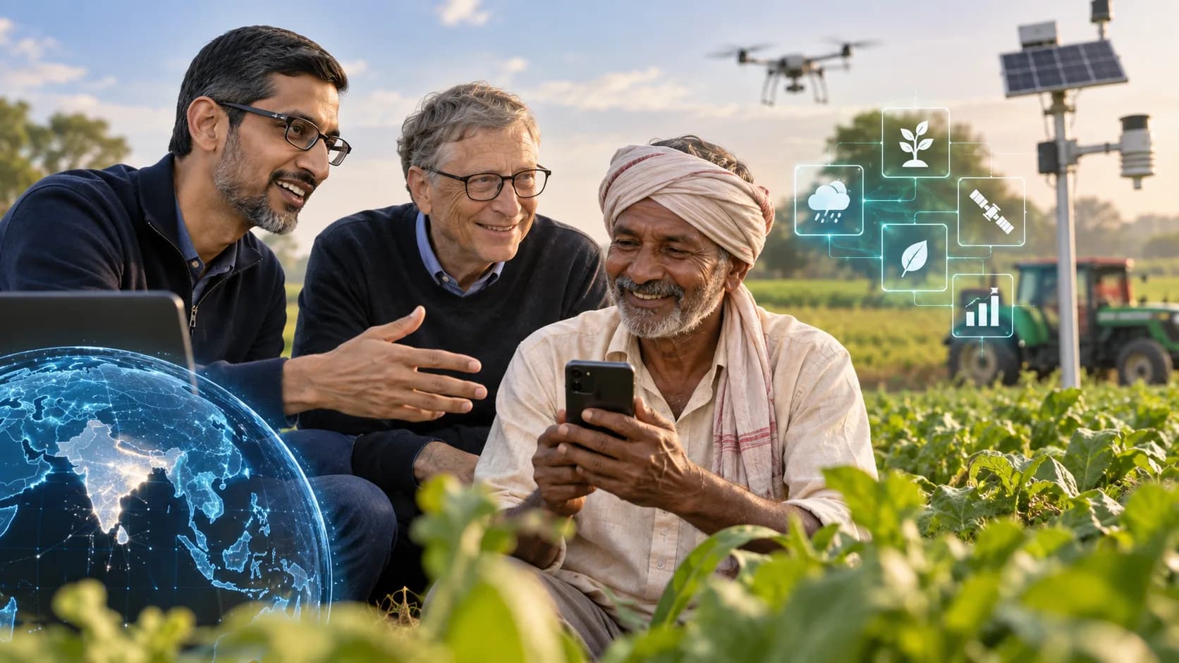 Google और Gates Foundation का बड़ा AI दांव: $100 Million+ से 20 करोड़ किसानों तक पहुंचेंगे Smart Farming Tools