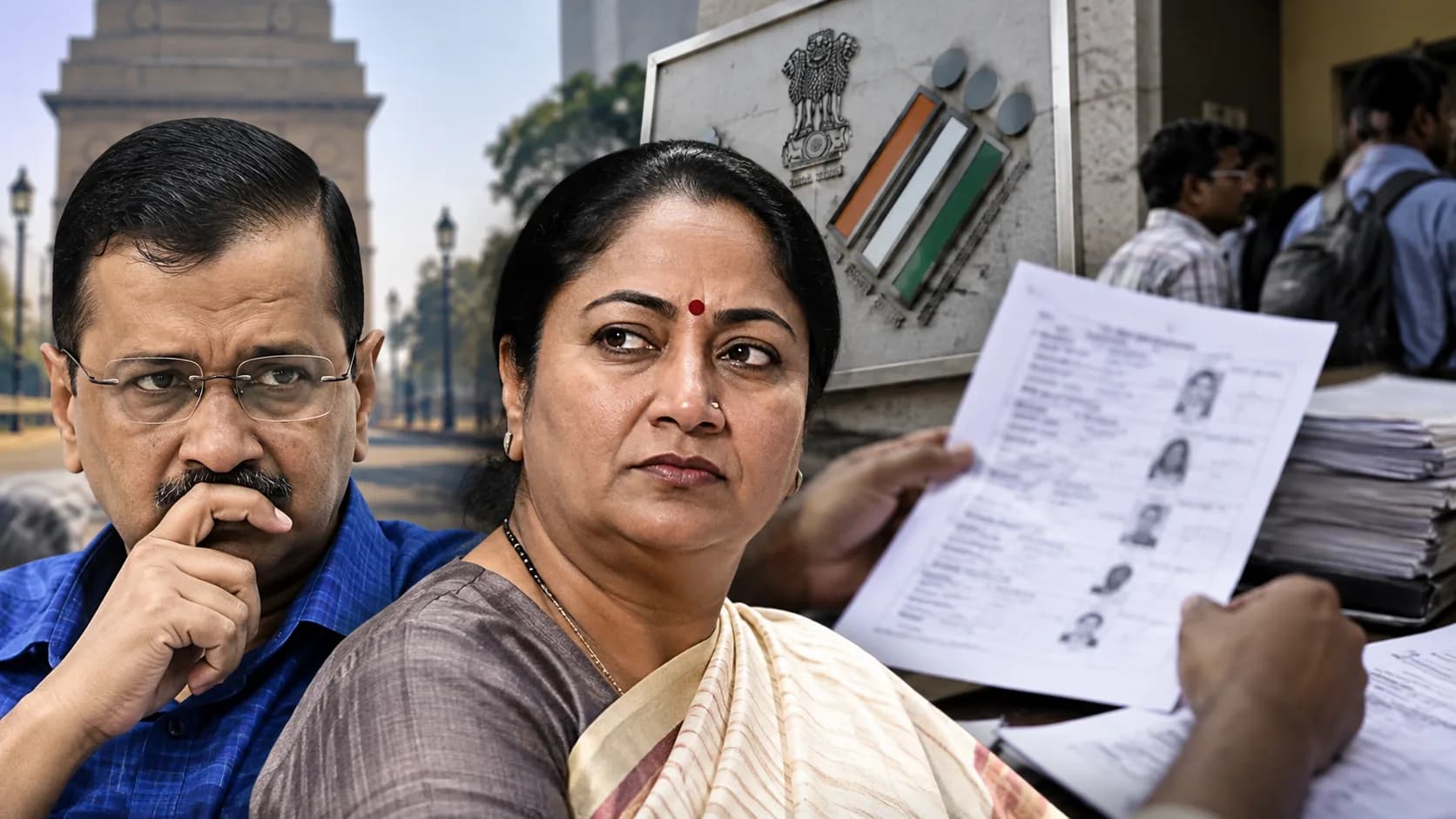 Delhi Voter List में Rekha Gupta और Arvind Kejriwal को Notice, 33 लाख से ज्यादा मतदाताओं के Verification पर नया विवाद