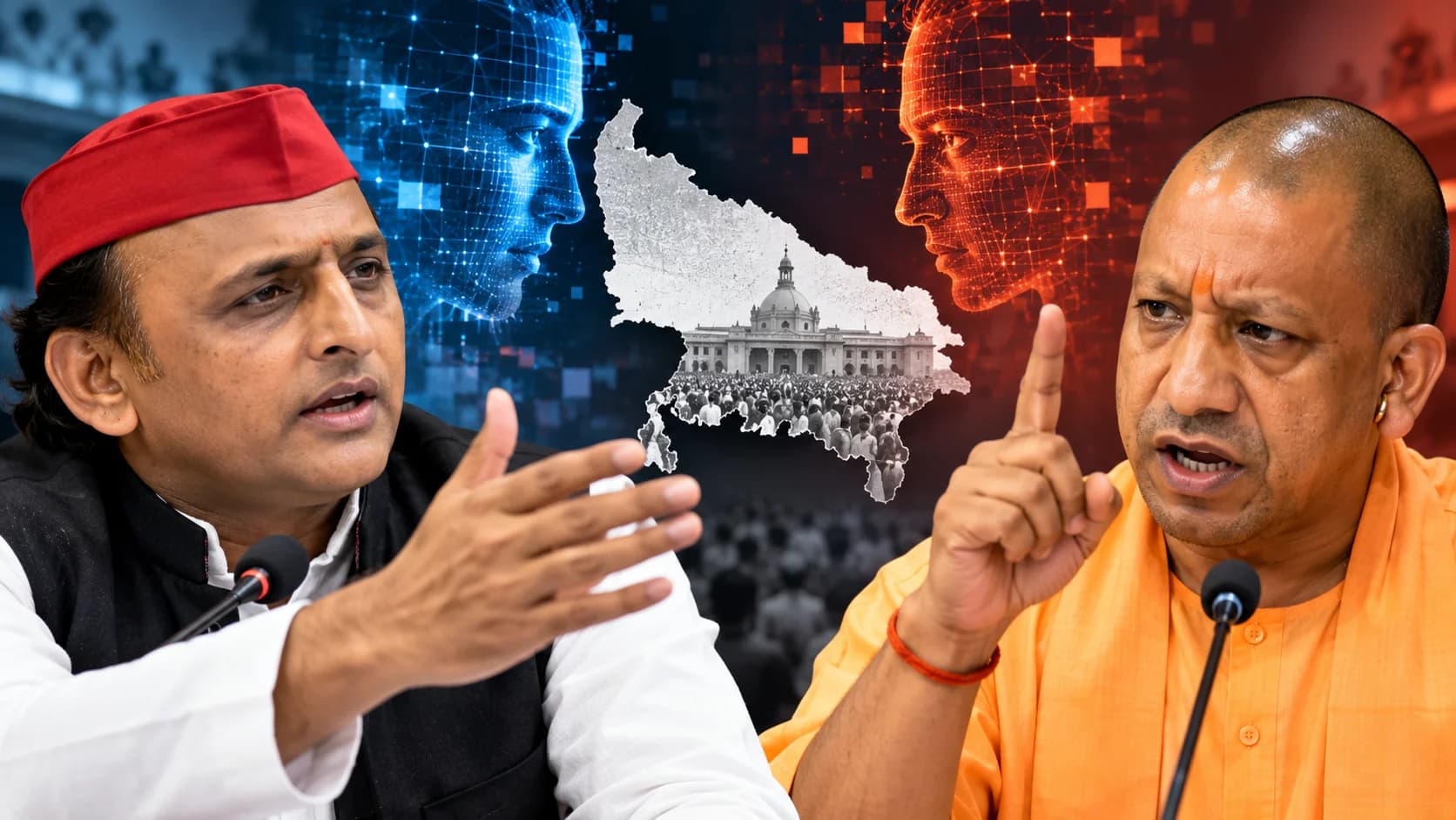 UP Election 2027 से पहले AI वीडियो पर अखिलेश-योगी आमने-सामने, BJP-SP की डिजिटल जंग तेज