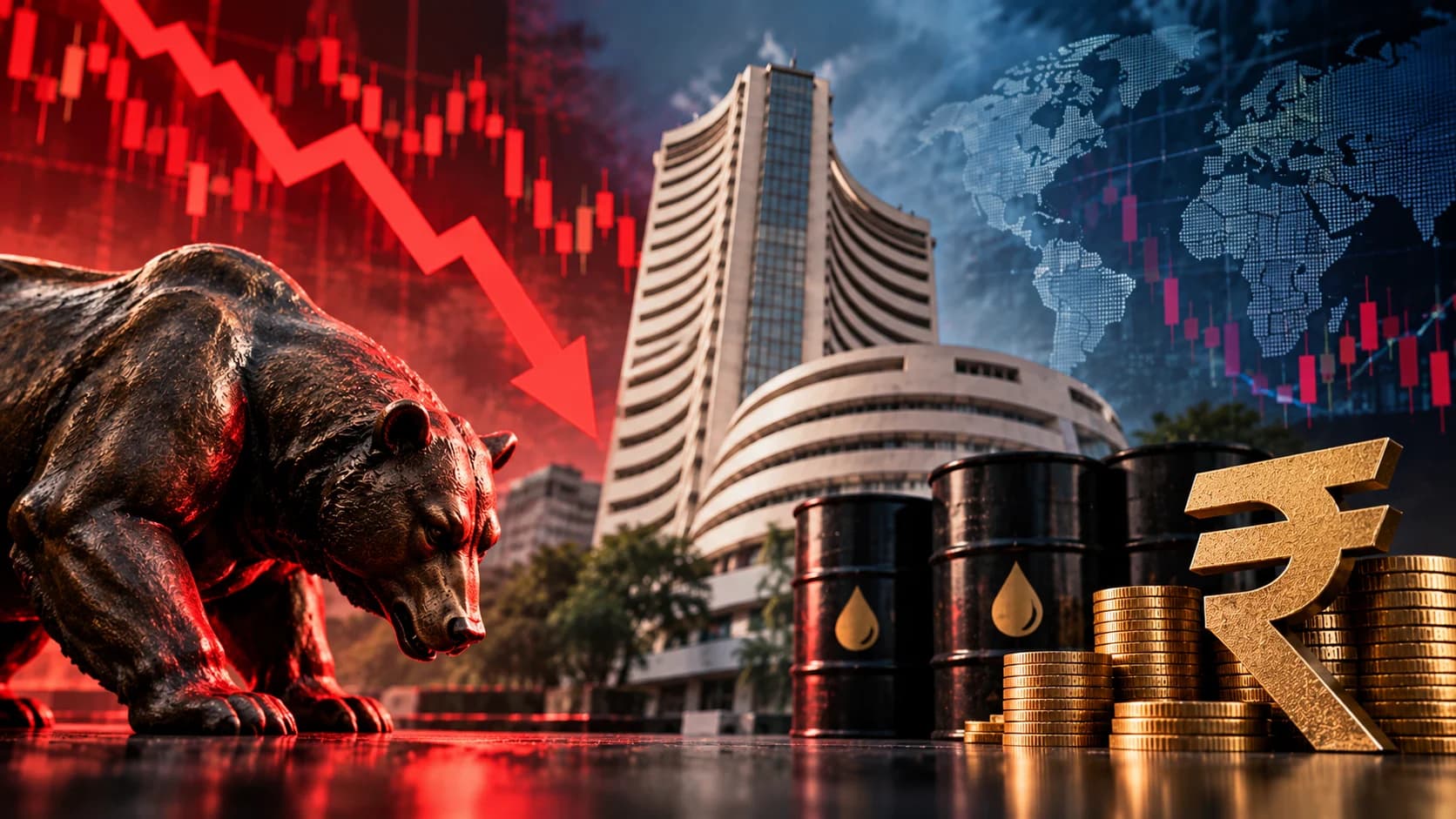 Sensex 900 अंक से ज्यादा टूटा, Nifty 22,900 के नीचे; आखिर आज बाजार में इतनी तेज गिरावट क्यों?