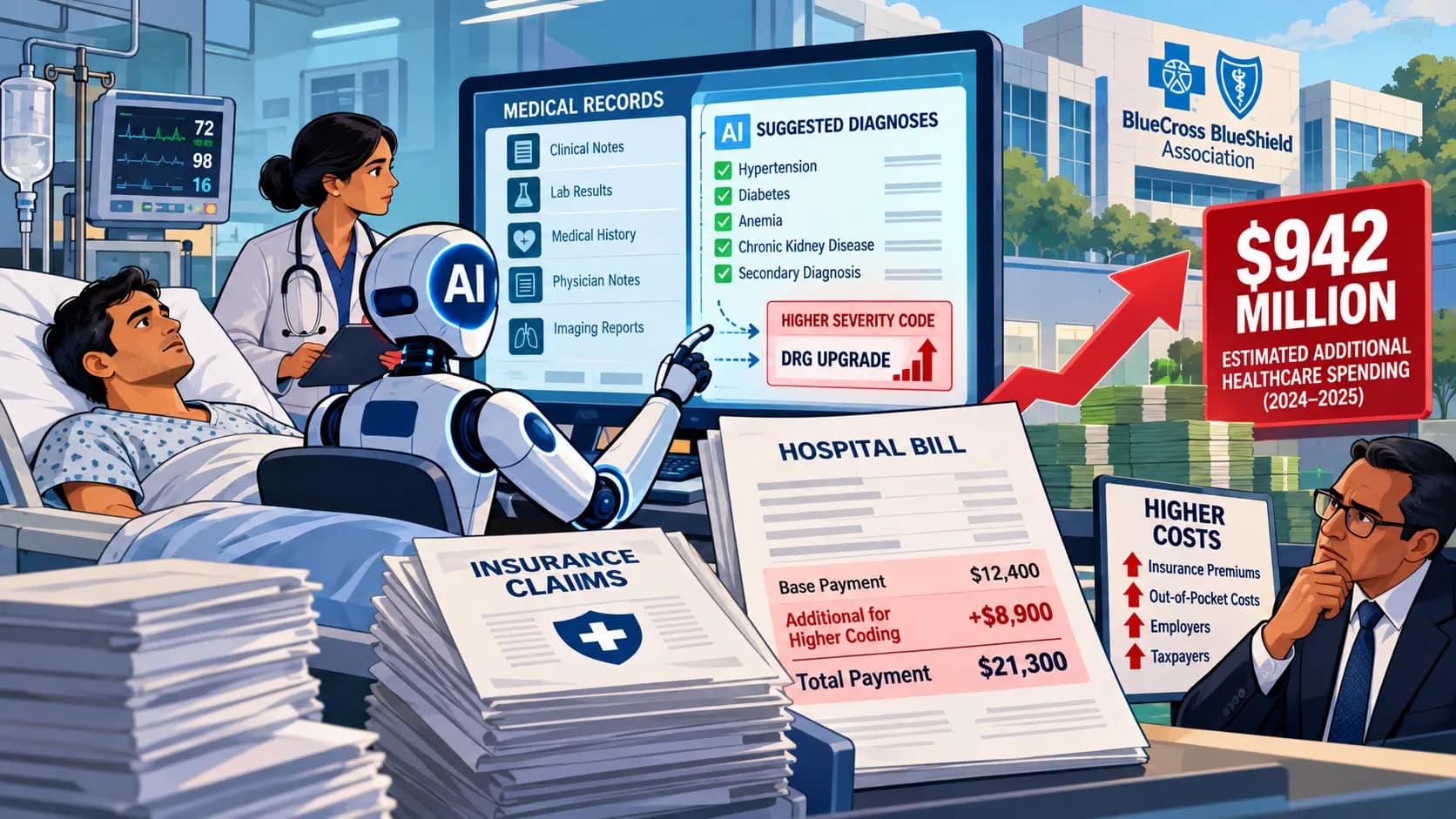 AI ने मरीजों को ‘ज्यादा बीमार’ दिखाया या बेहतर Coding की? Hospital Bills में $942 Million बढ़ोतरी पर नया विवाद