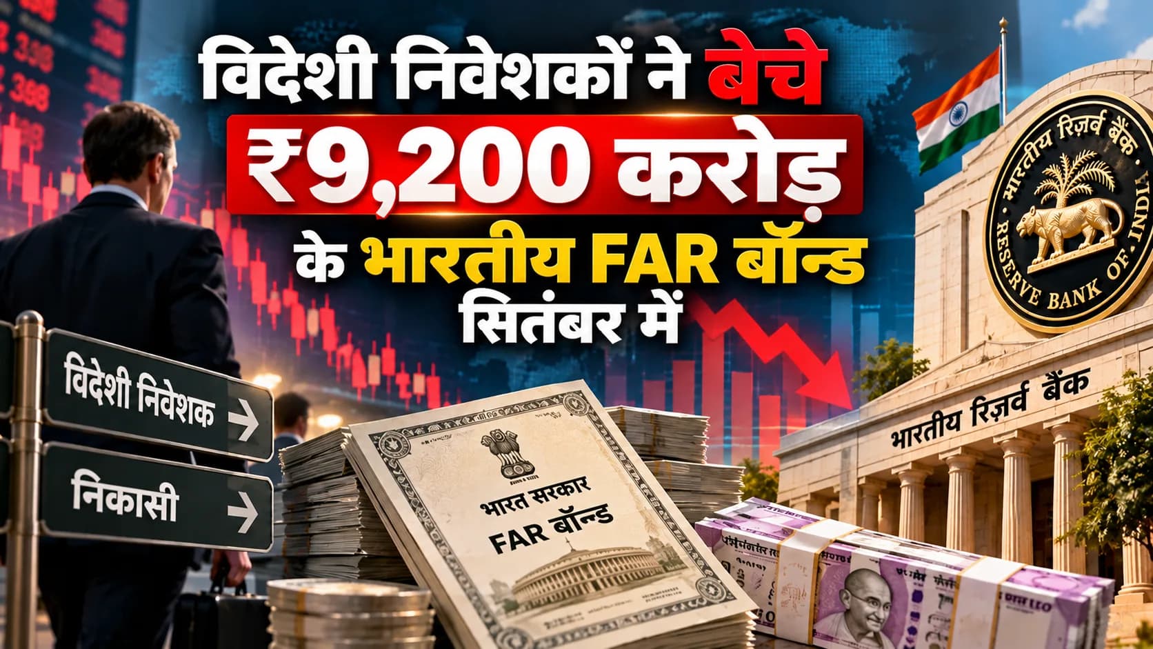 विदेशी निवेशकों ने सितंबर में ₹9,192 करोड़ के भारतीय FAR बॉन्ड बेचे, पांच महीने की खरीदारी का सिलसिला टूटा