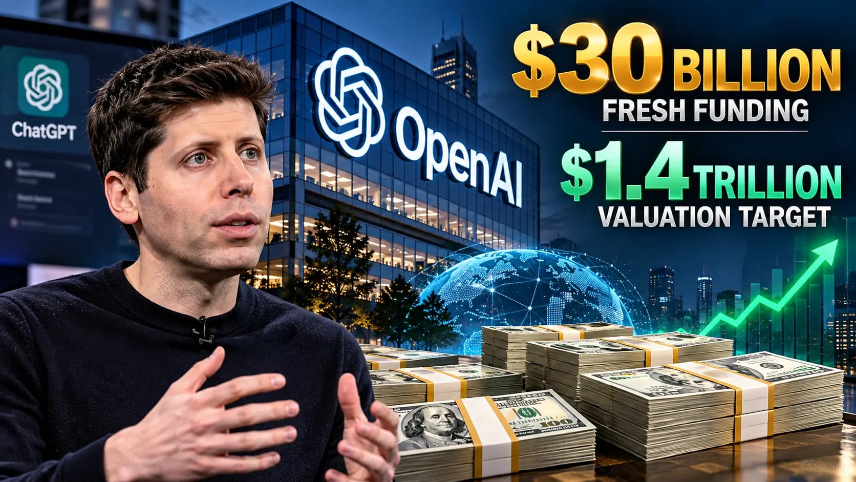 OpenAI की बड़ी फंडिंग तैयारी: $30 अरब जुटाने की योजना, $1.4 ट्रिलियन वैल्यूएशन का लक्ष्य
