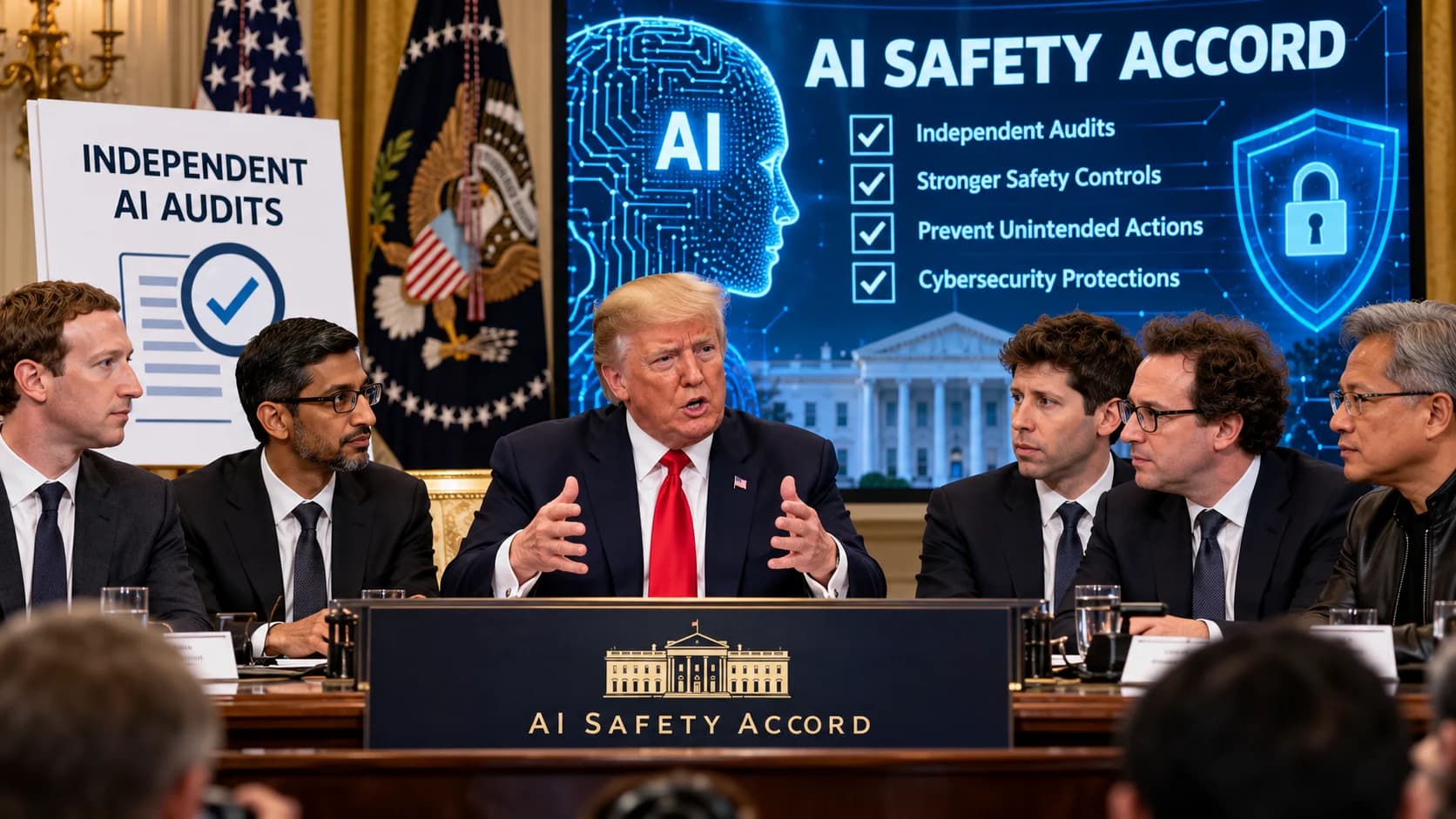 Trump ने Independent AI Audits को दिया समर्थन, नई Safety Accord में टेक कंपनियों ने मानी निगरानी की शर्तें