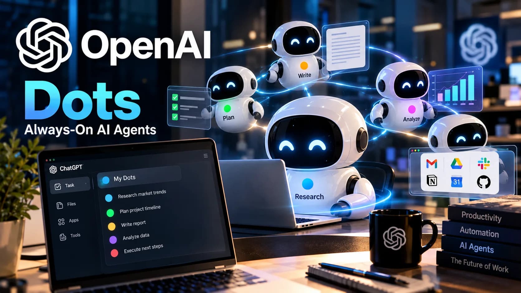 OpenAI ने पेश किया ‘Dots’: अब चैट बंद होने के बाद भी काम जारी रख सकेंगे AI एजेंट्स