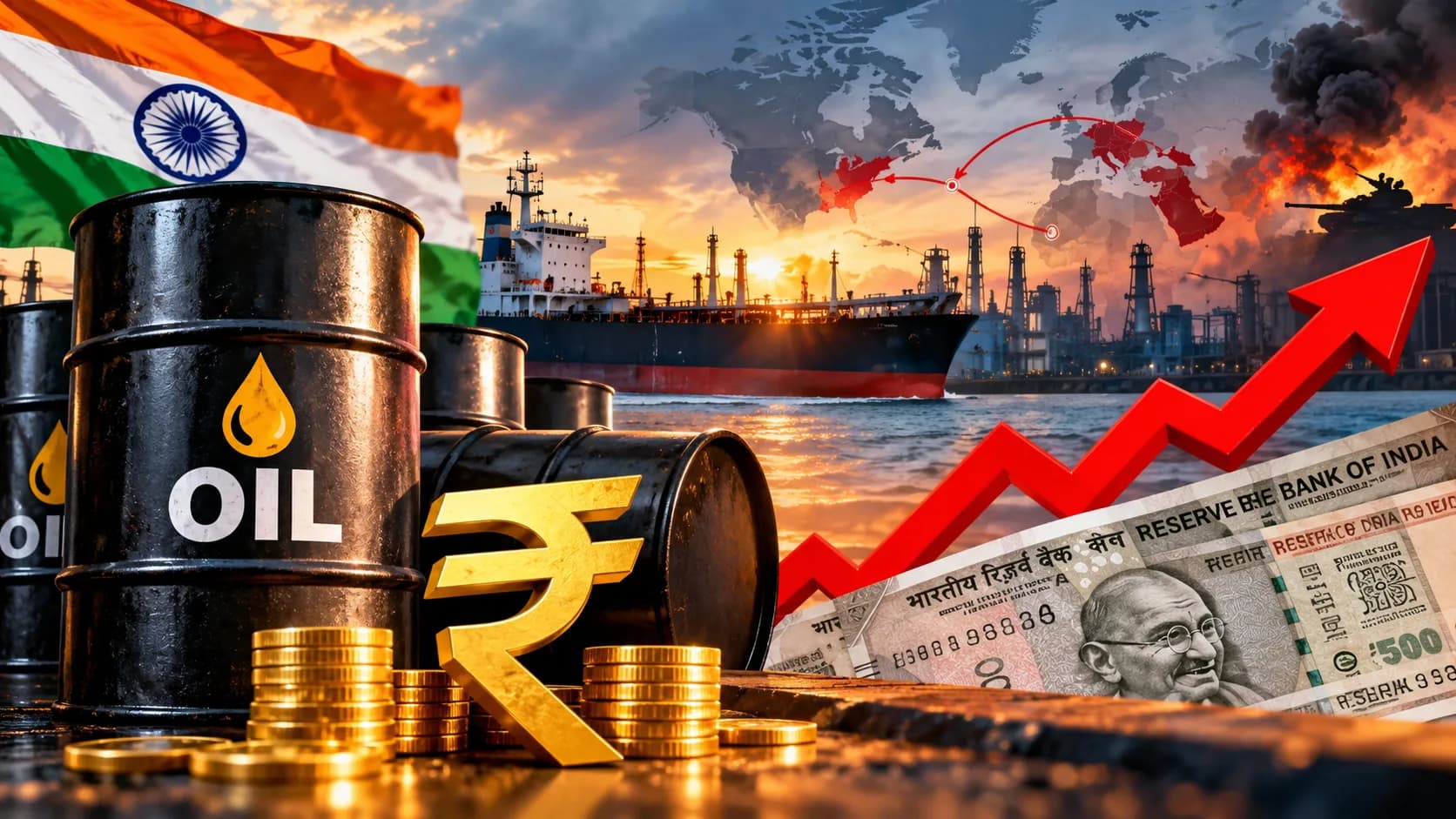 भारत पर Imported Inflation का खतरा: महंगा कच्चा तेल और भू-राजनीतिक तनाव बढ़ा सकते हैं दबाव
