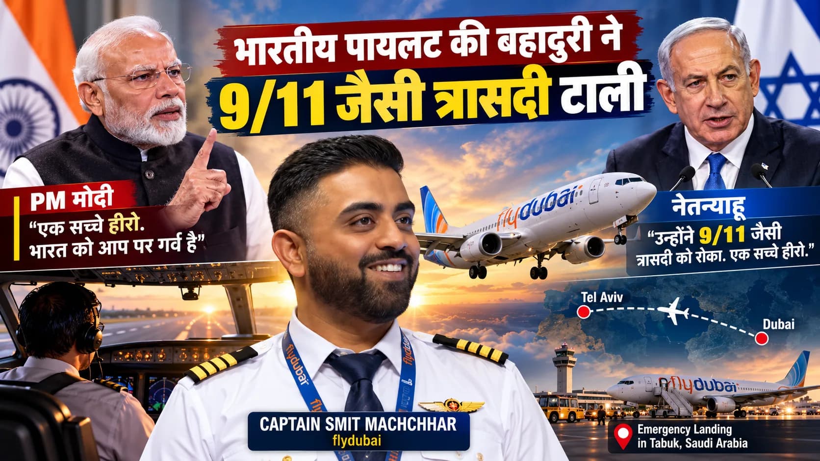 ‘एक भारतीय ने 9/11 जैसी त्रासदी टाली’: PM Modi ने Flydubai के पायलट Smit Machchhar की बहादुरी को सराहा