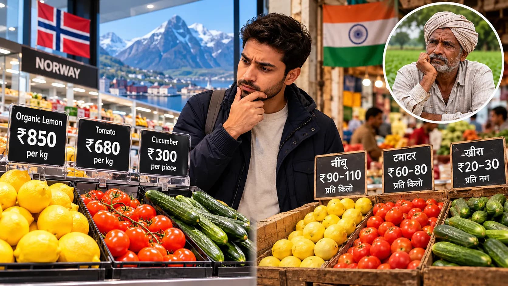 नॉर्वे में ₹850 किलो नींबू, ₹680 किलो टमाटर: भारतीय ने पूछा—क्या हमारे किसानों को मिल रही है मेहनत की सही कीमत?