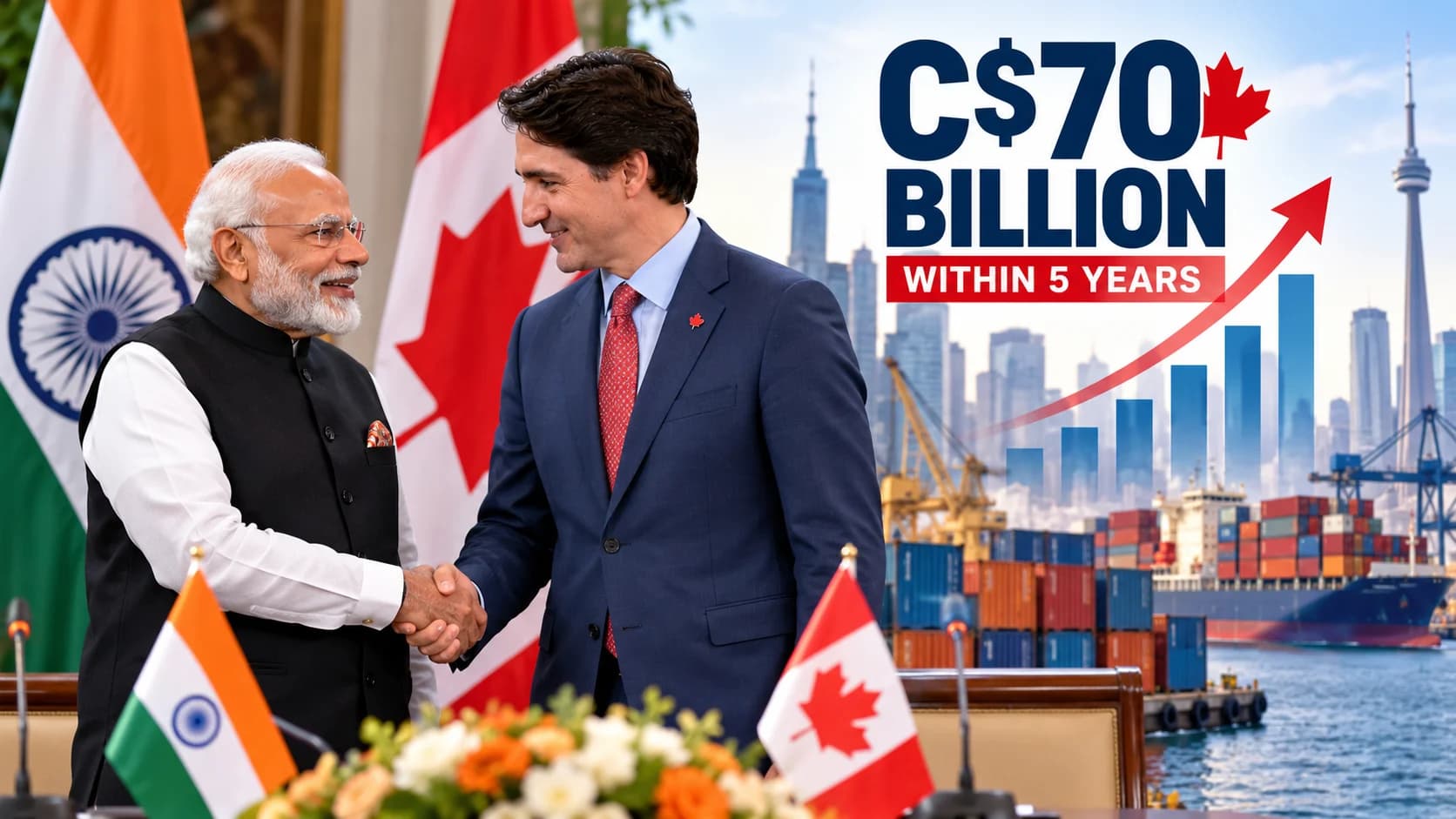 भारत-कनाडा ने 2030 तक द्विपक्षीय व्यापार C$70 अरब तक पहुंचाने का रखा लक्ष्य, CEPA वार्ता में तेजी