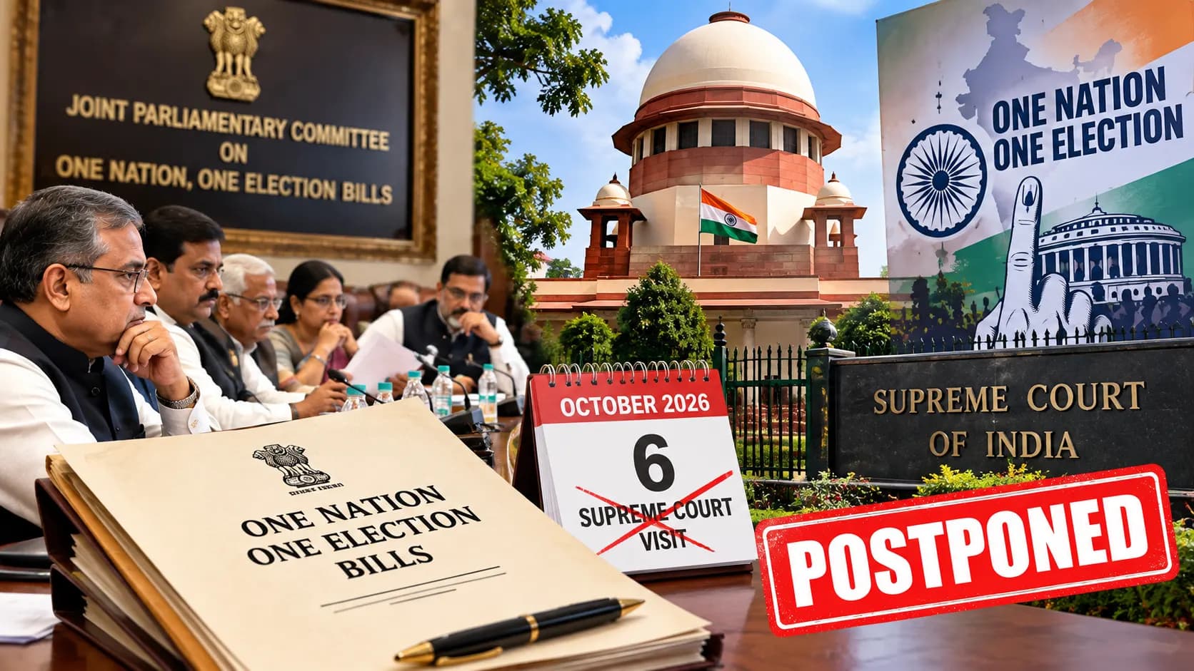 ‘वन नेशन, वन इलेक्शन’ बिलों पर संसदीय समिति का सुप्रीम कोर्ट दौरा स्थगित, न्यायपालिका से प्रस्तावित संवाद पर उठे सवाल